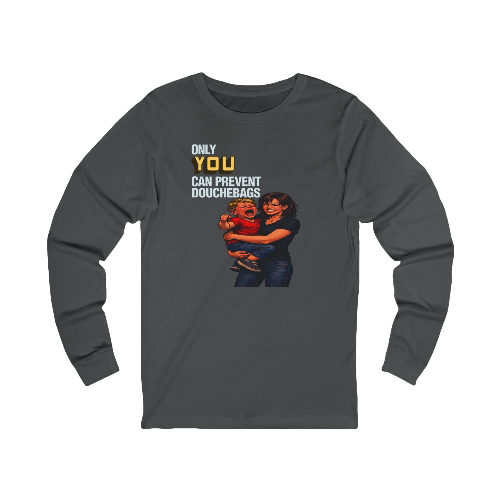 "Only You Can Prevent Douchebags" Retro Mom & Kid Graphic