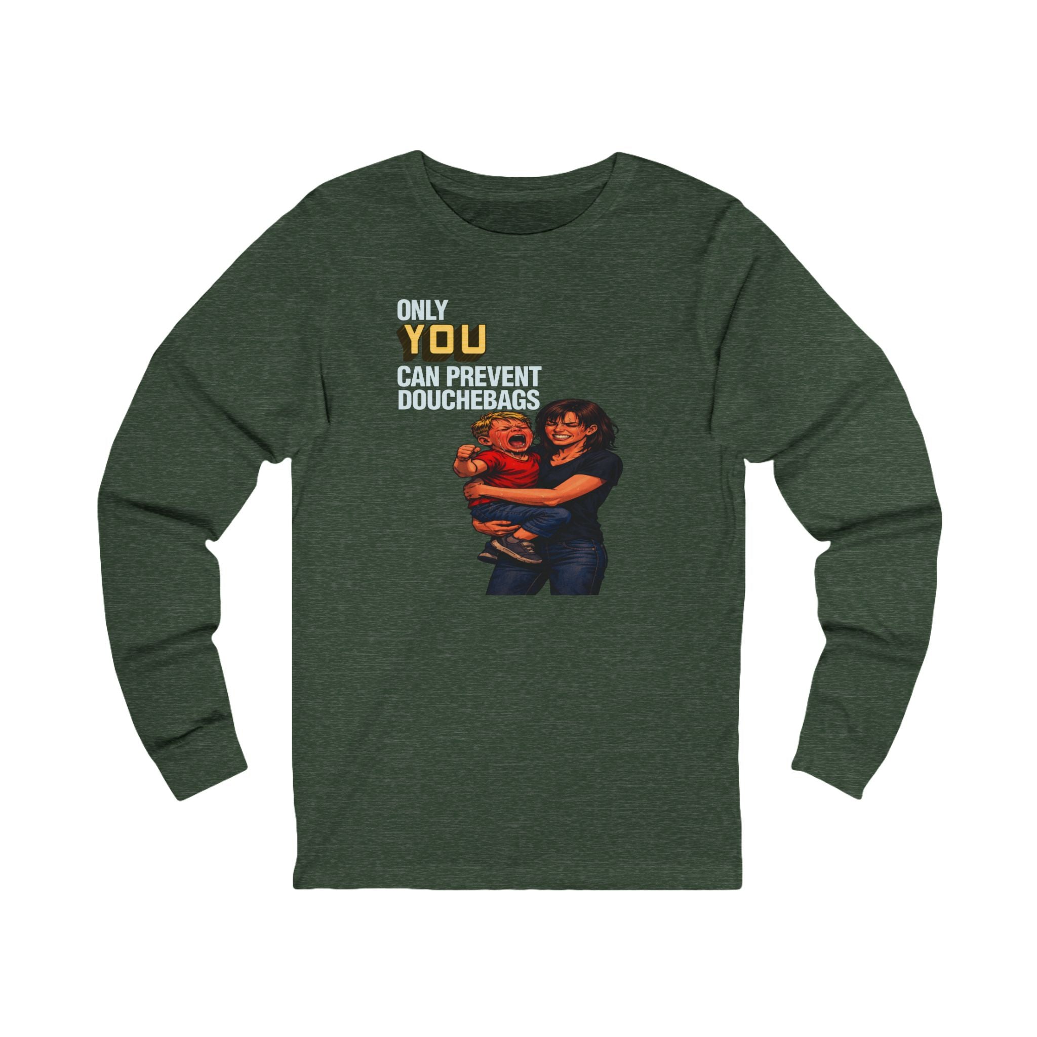 "Only You Can Prevent Douchebags" Retro Mom & Kid Graphic