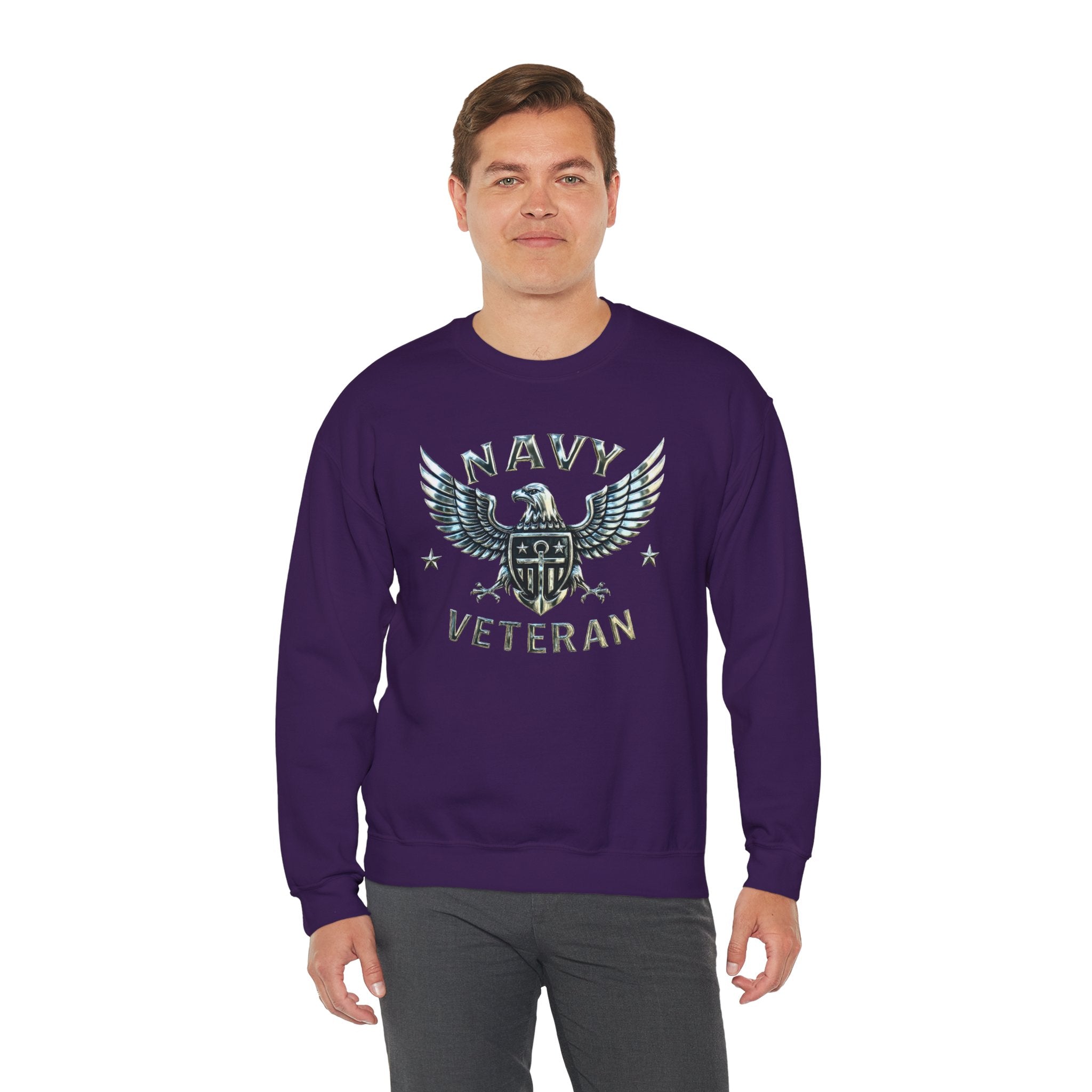 Navy Veteran Eagle Crewneck Sweatshirt
