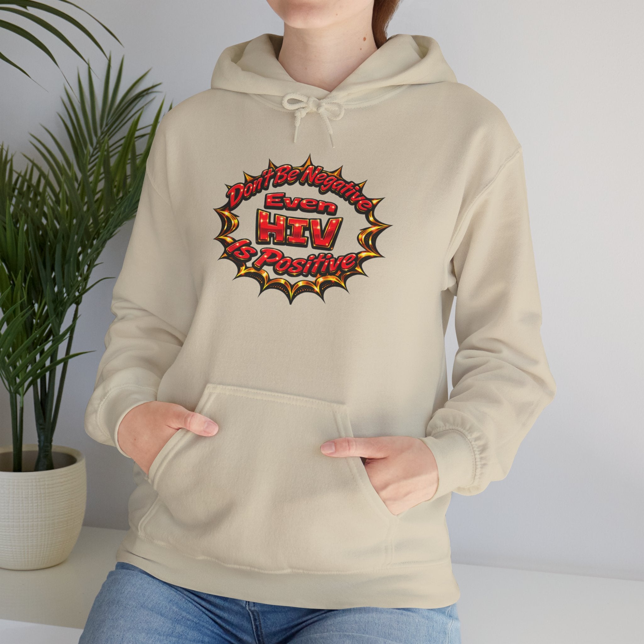 Hoodie – "Be Positive" Retro Comic HTV Design