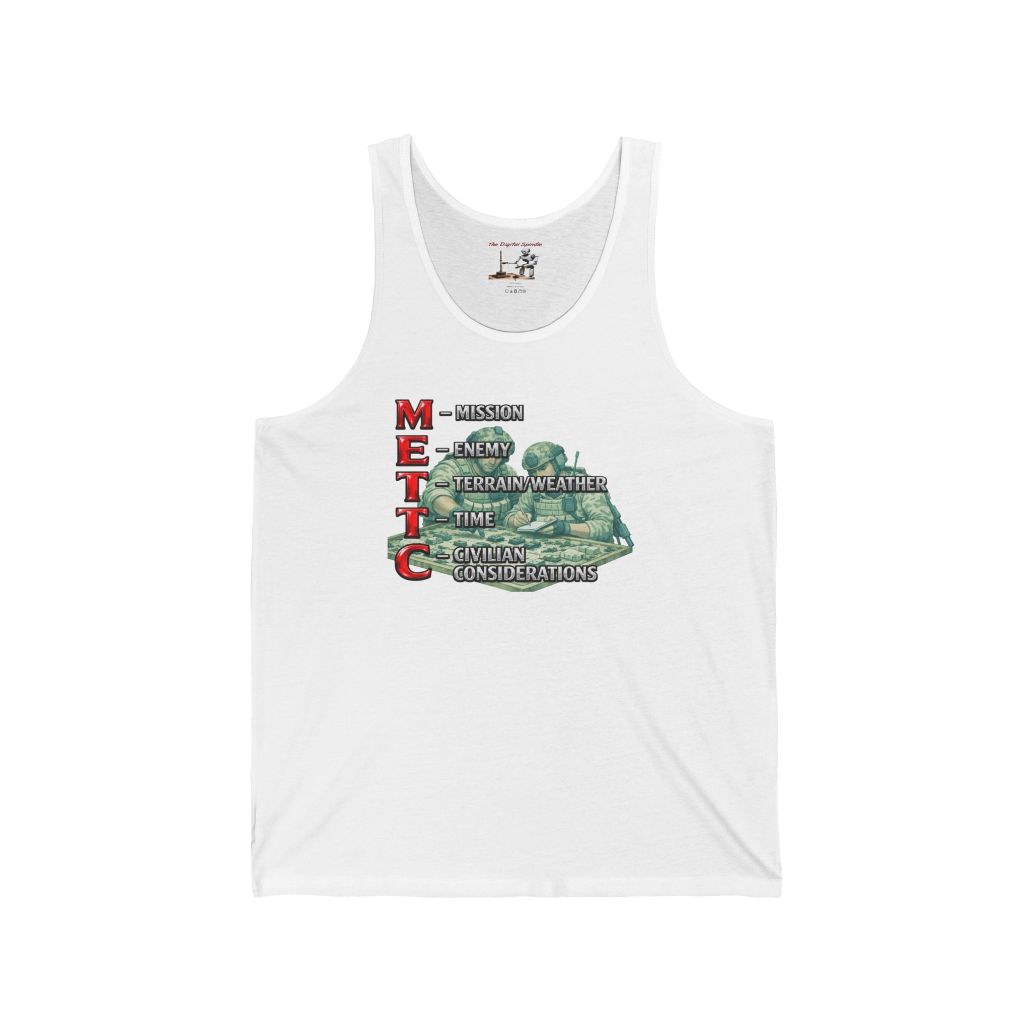 MEITC Military Tank Graphic Tank Top — Tactical Vintage Soldier Design
