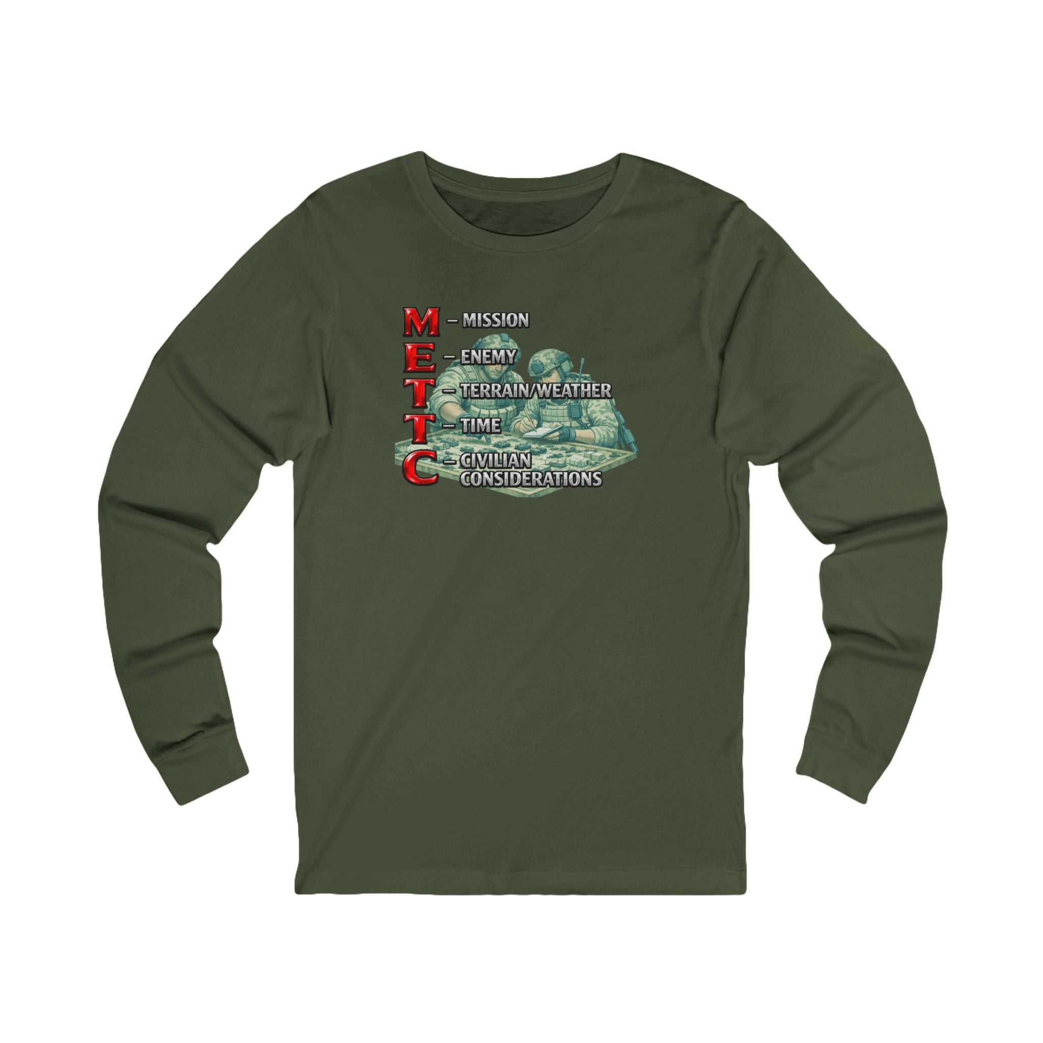 METTC Acronym Long Sleeve Tee — Tactical Training Graphic