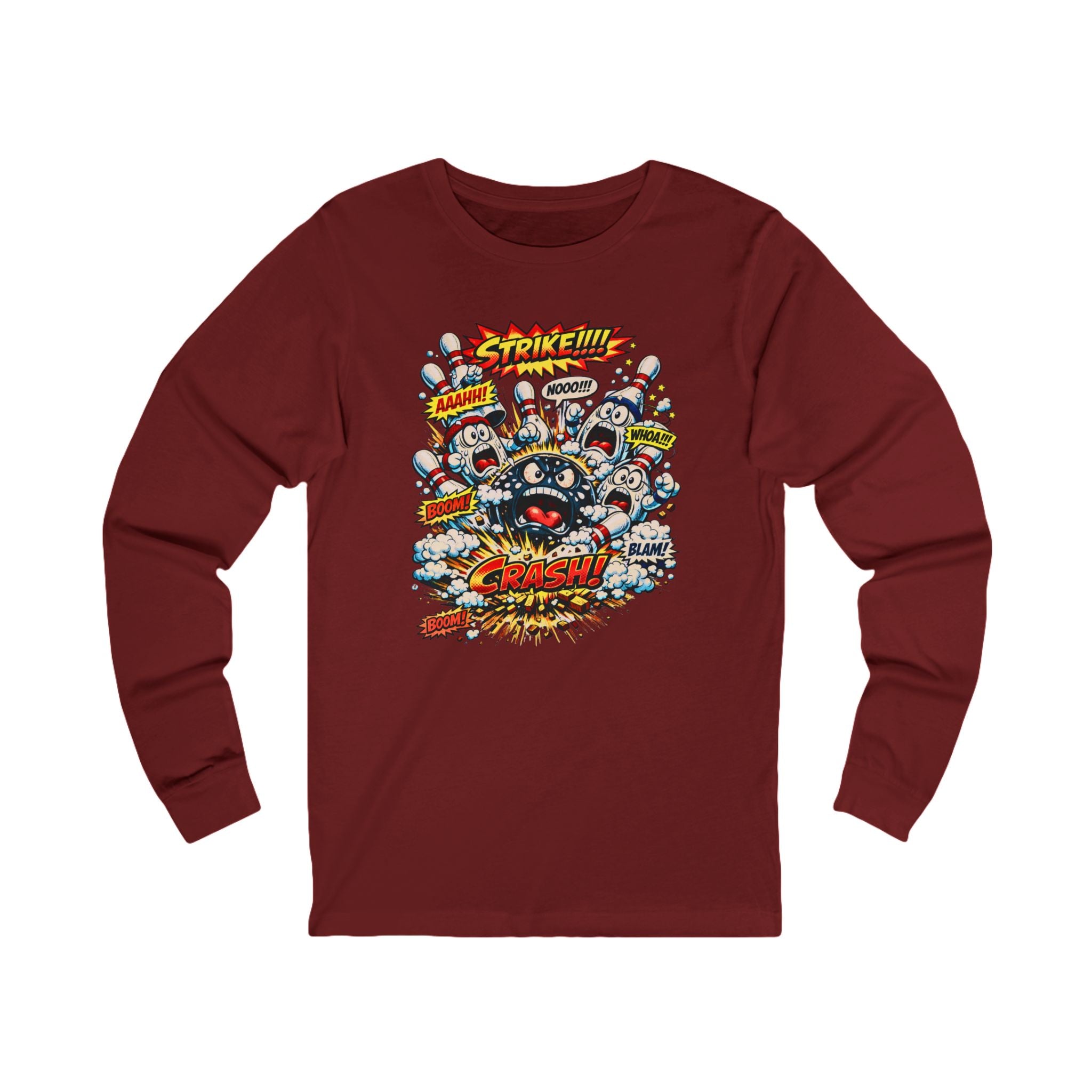 Colorful Pop Art "Bowling Crash!" Graphic Tee