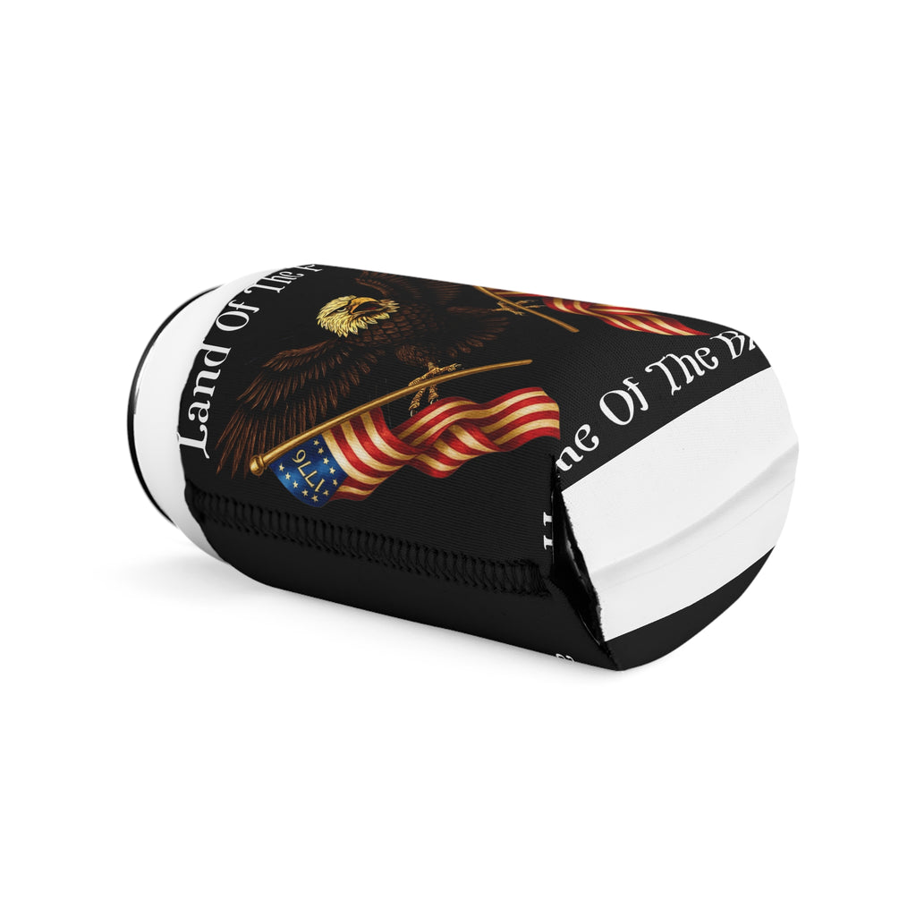 "Land of the Free, Home of the Brave" Can Cooler Sleeve