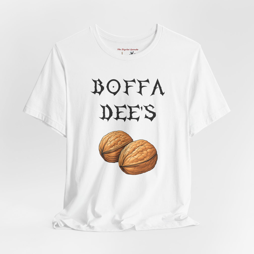 Boffa Dees Walnut Graphic Tee — Vintage Gothic Text Nut Illustration T-Shirt
