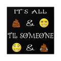 6" × 6" Funny Emoji Square Sticker Decal (Indoor/Outdoor)