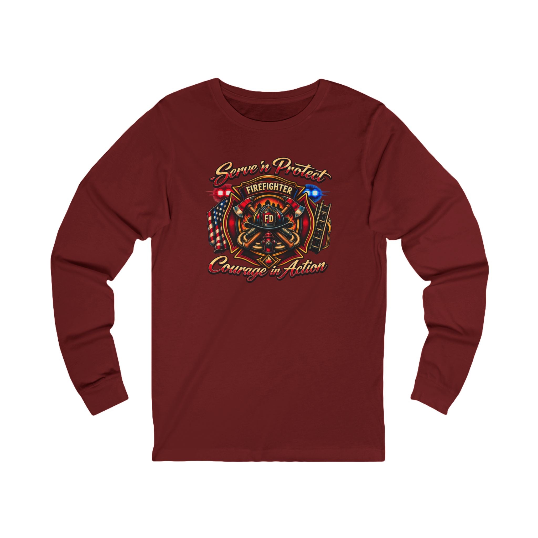 Firefighter Courage & Honor Long Sleeve Tee