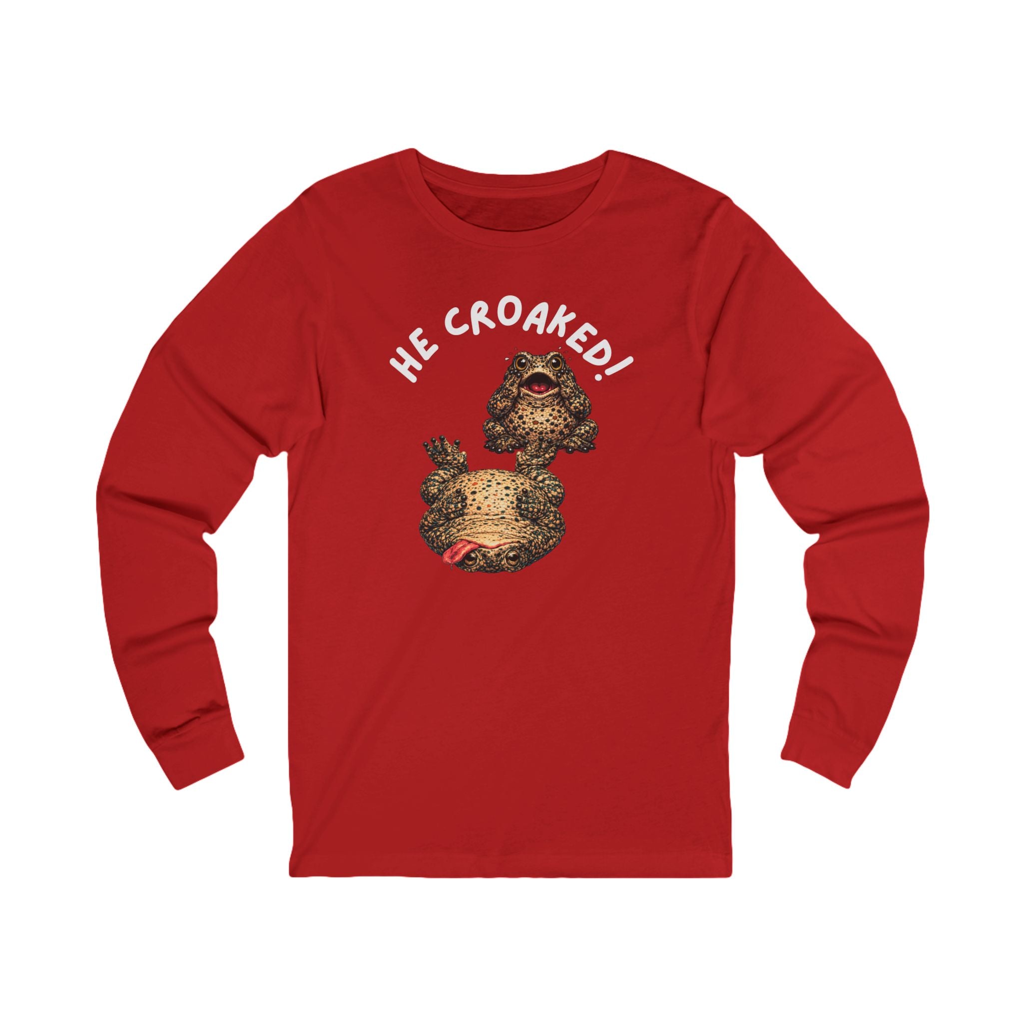 He Croaked! Frog Illustration Long Sleeve Tee