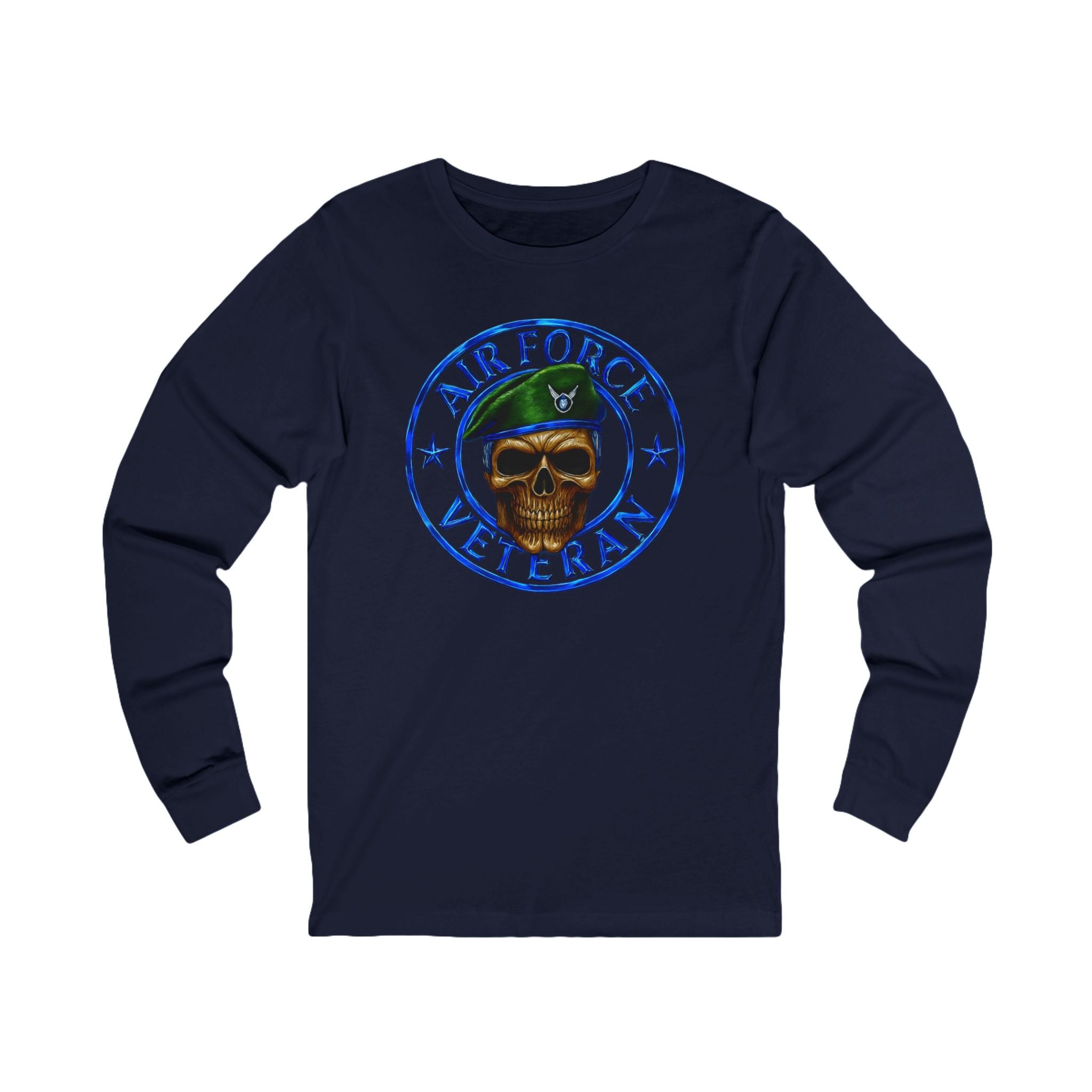 Air Force Veteran Skull Long Sleeve Tee