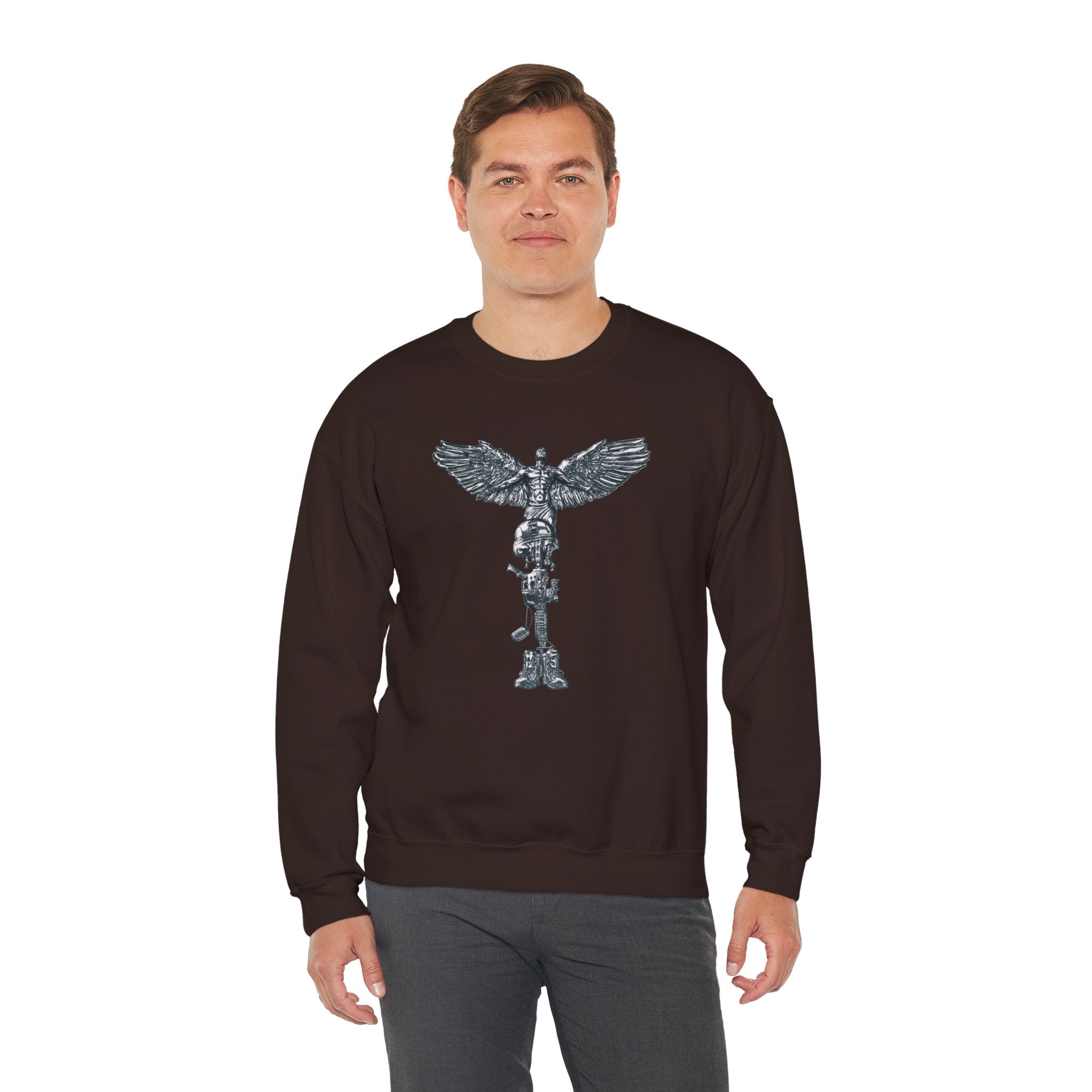 Rising Angel Soldiers Cross Graphic Sweatshirt