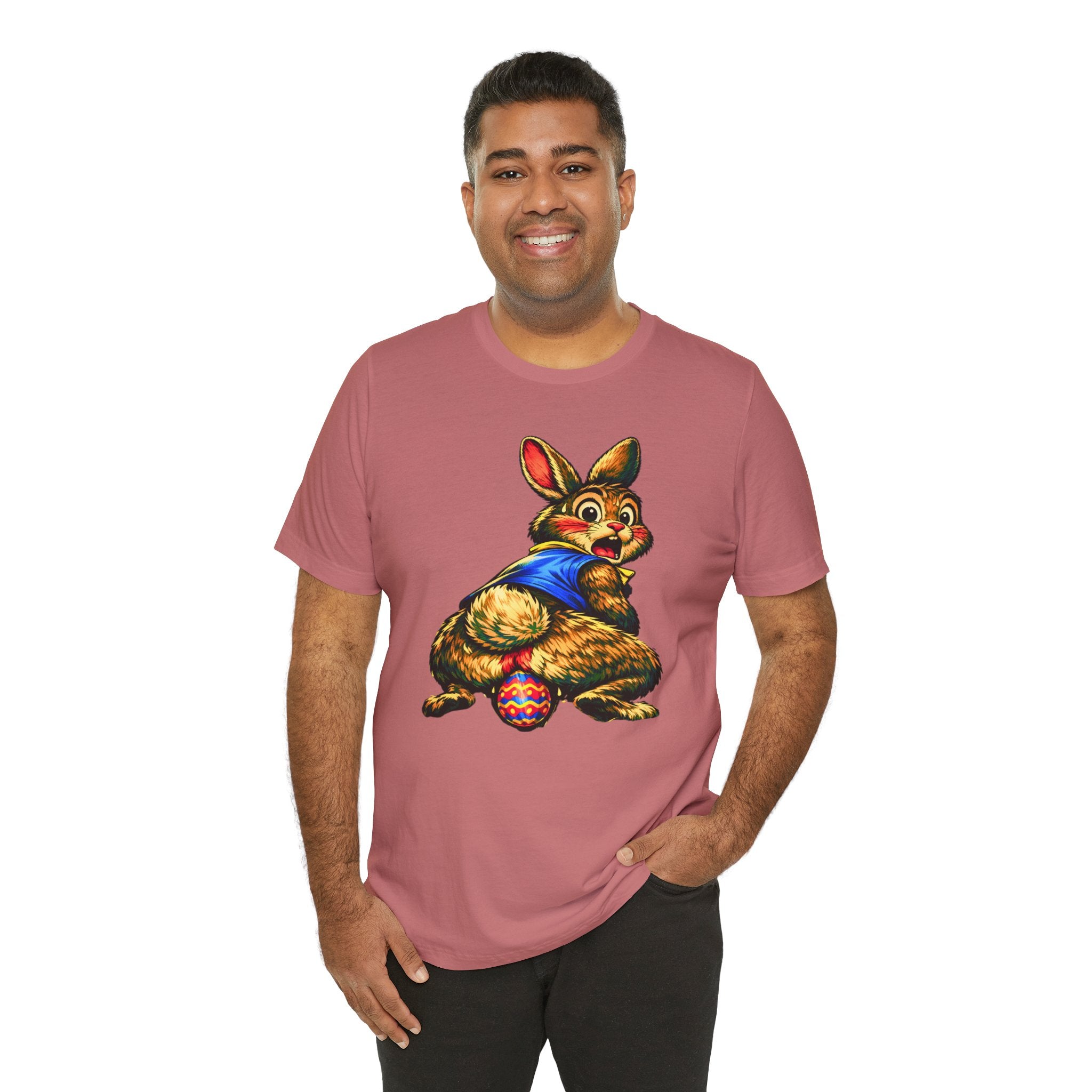 Easter Bunny Laying Egg Graphic Tee