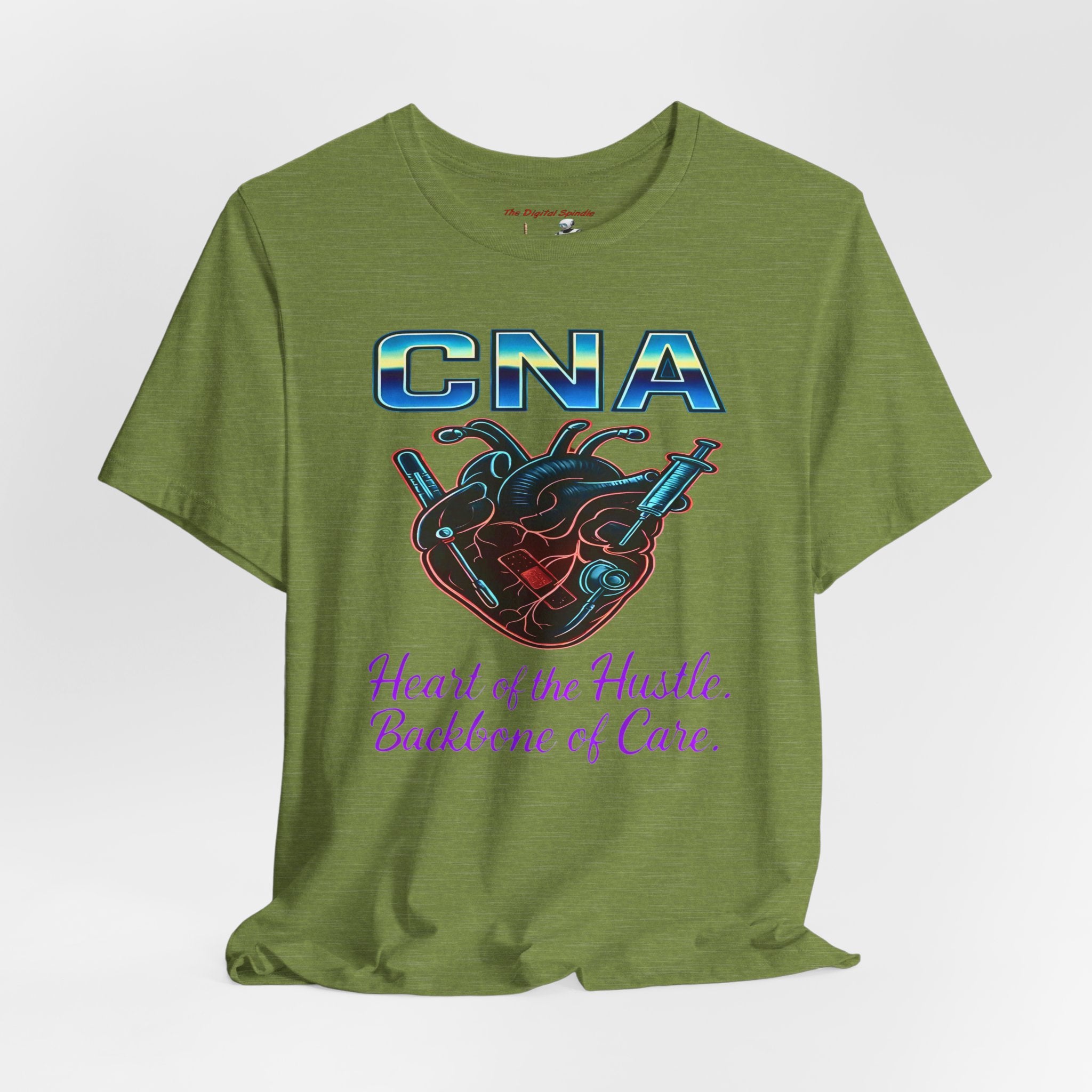 CNA Heart of the Hustle Tee — Certified Nursing Assistant Graphic Shirt