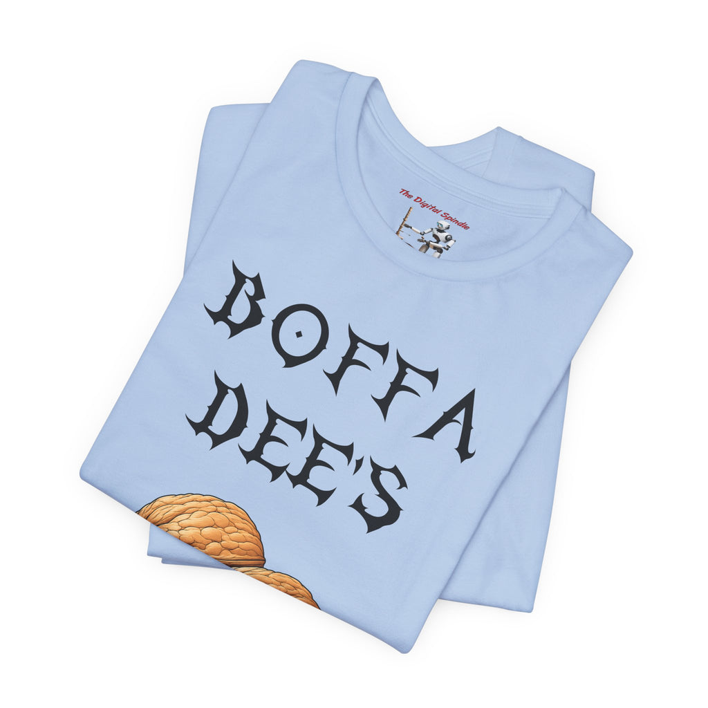 Boffa Dees Walnut Graphic Tee — Vintage Gothic Text Nut Illustration T-Shirt