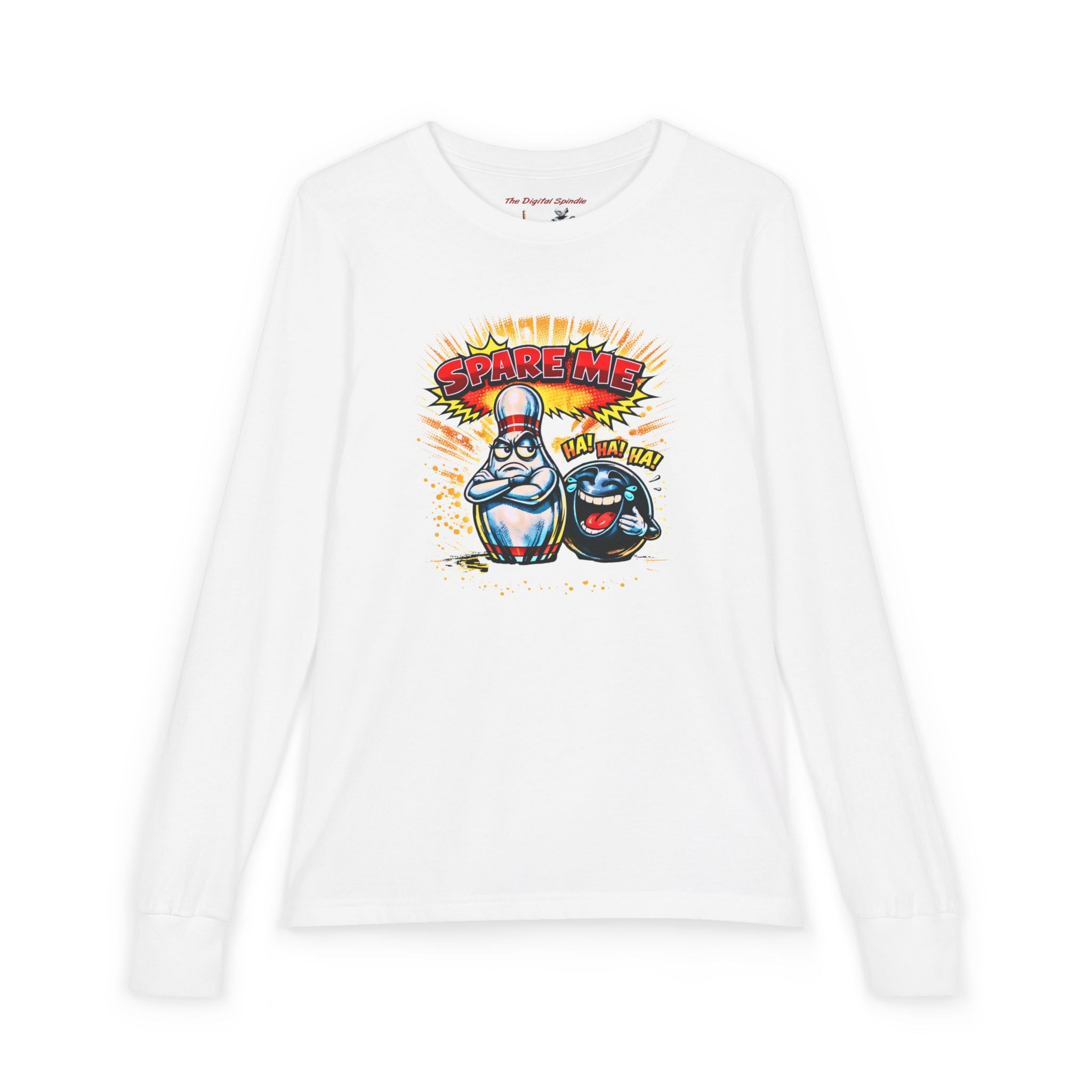 "Spare Me" Bowling Cartoon Graphic Tee