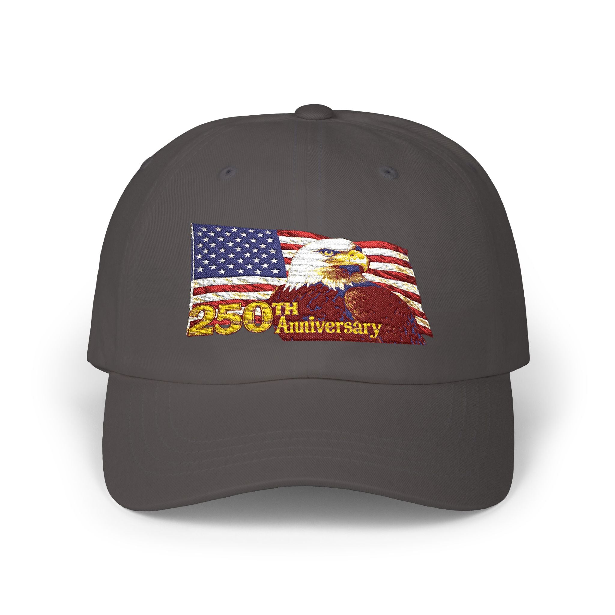 250th Anniversary American Flag Dad Cap — Patriotic Historic Commemorative Hat