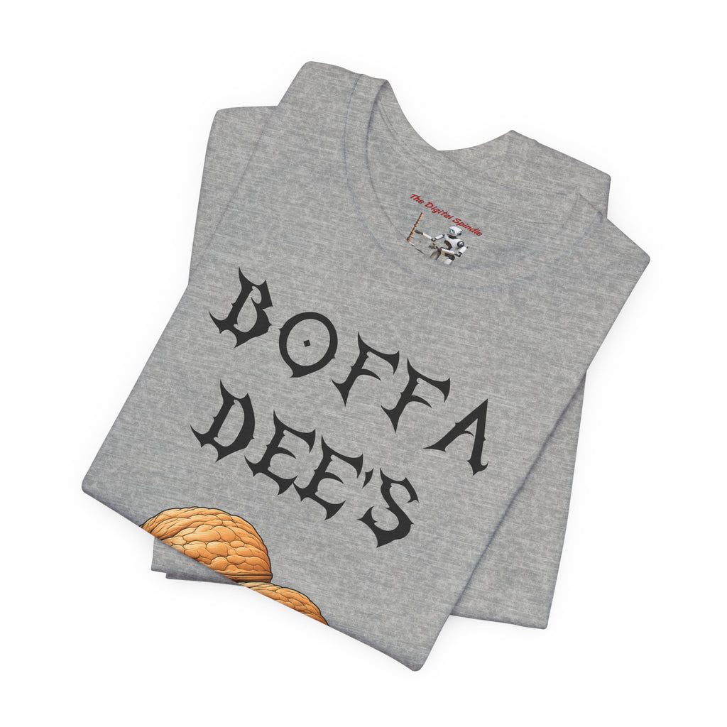 Boffa Dees Walnut Graphic Tee — Vintage Gothic Text Nut Illustration T-Shirt