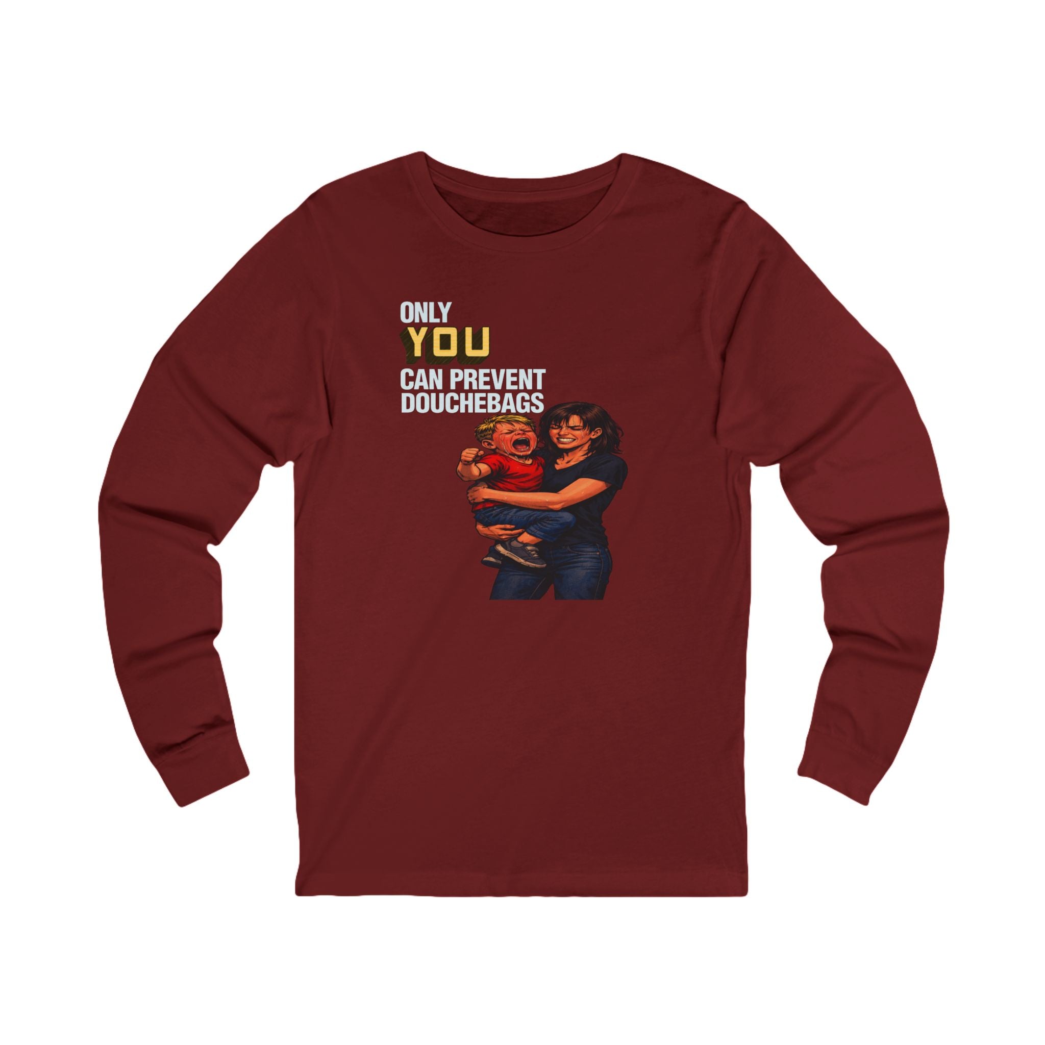 "Only You Can Prevent Douchebags" Retro Mom & Kid Graphic