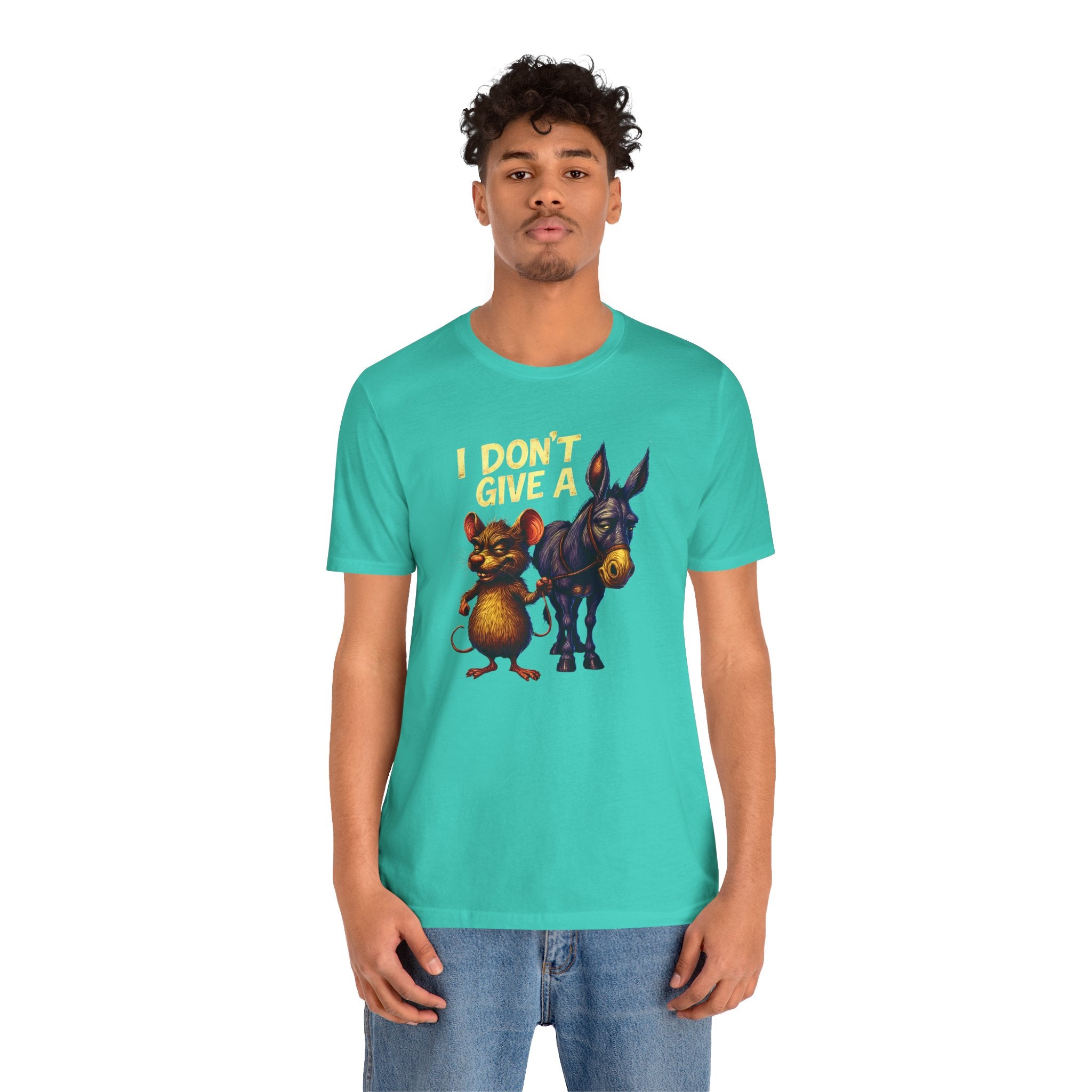 I Don't Give A — Funny Rat & Donkey Graphic Tee