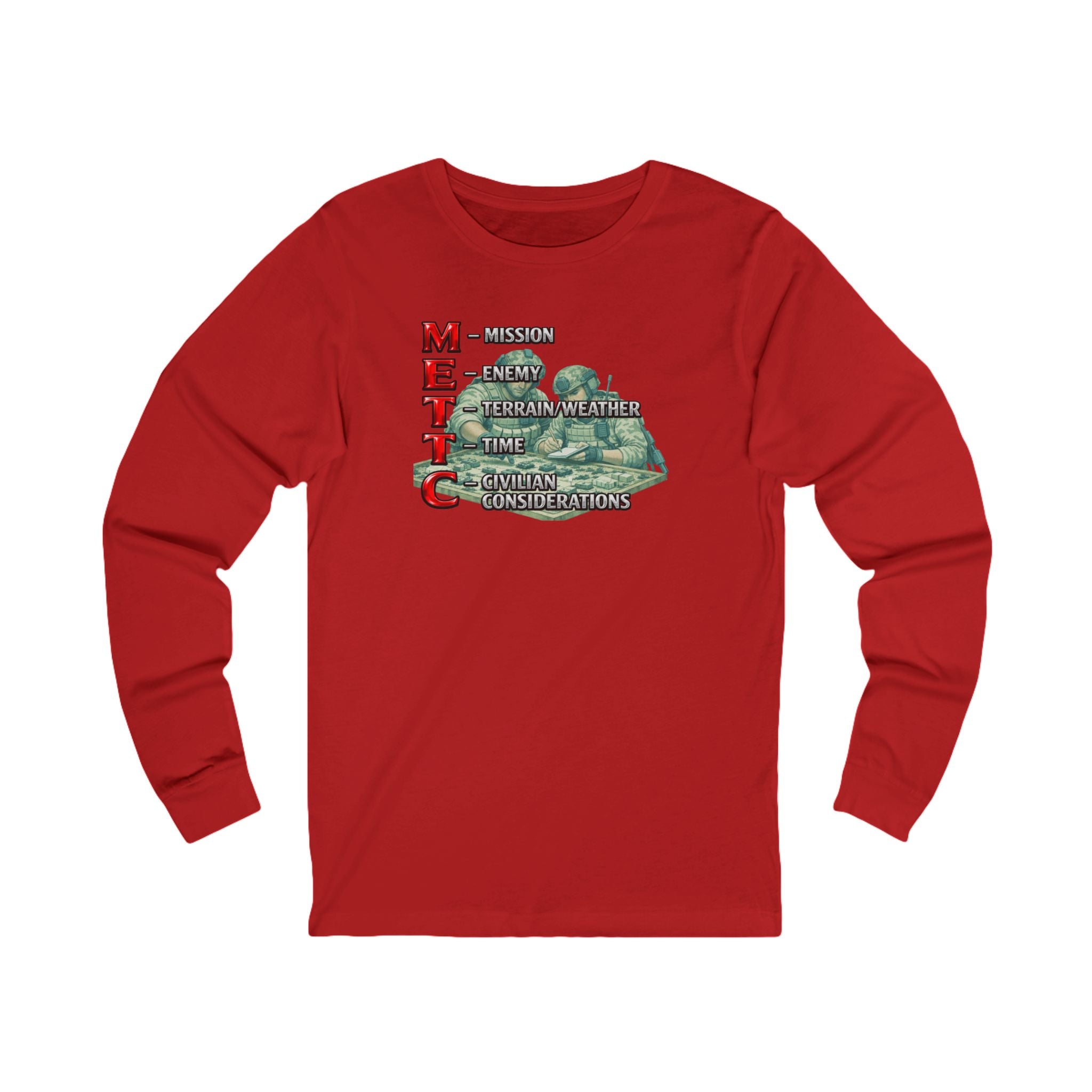 METTC Acronym Long Sleeve Tee — Tactical Training Graphic