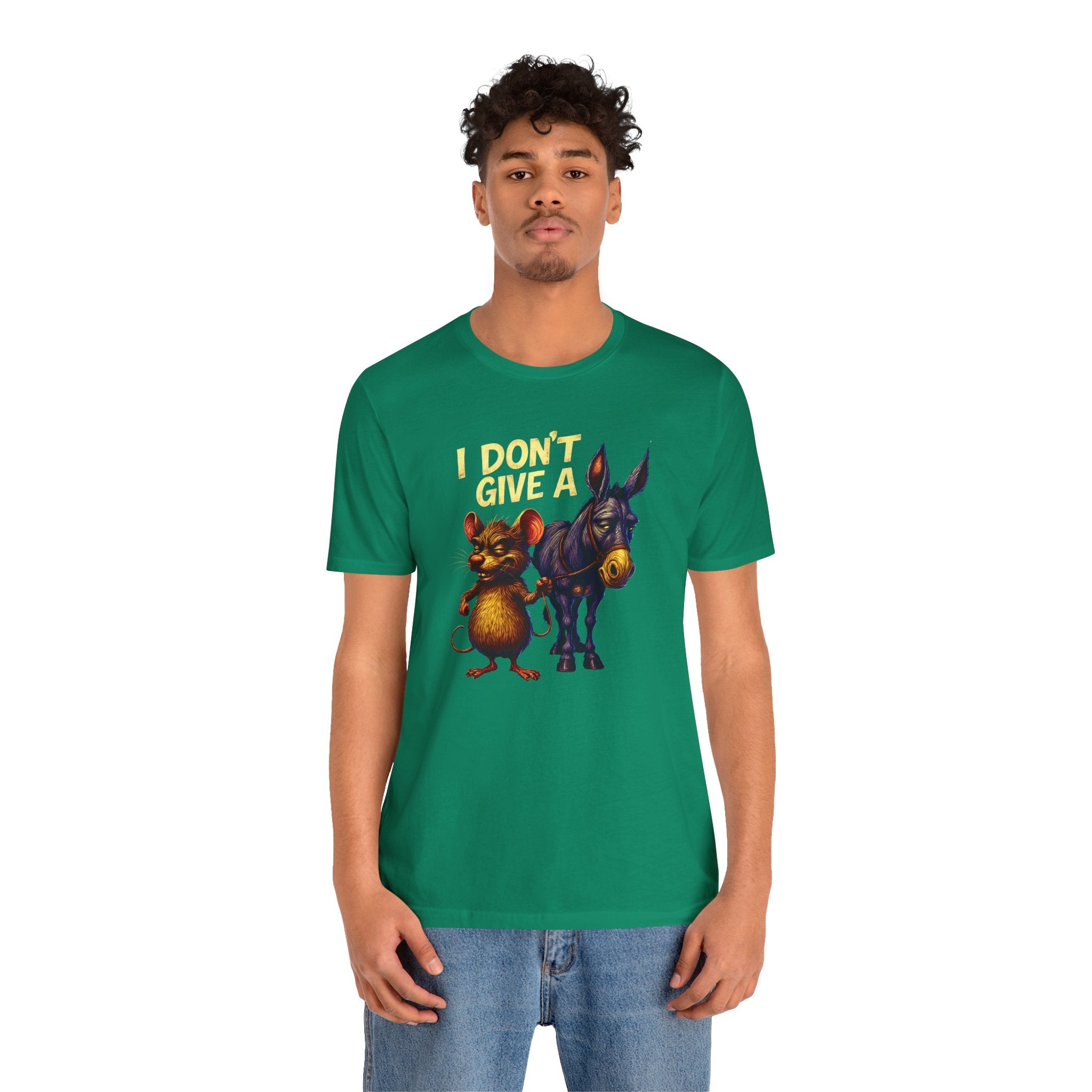 I Don't Give A — Funny Rat & Donkey Graphic Tee