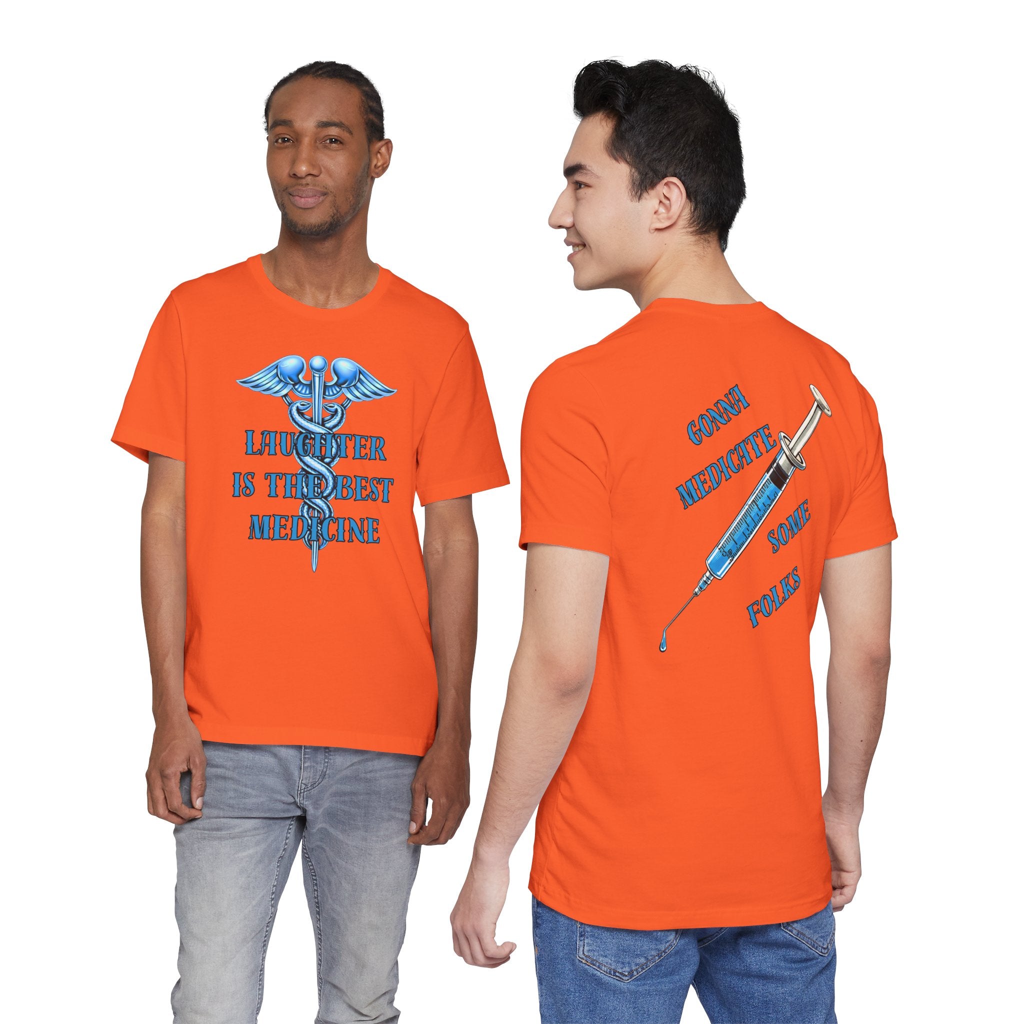 Laughter Is The Best Medicine Tee — Funny Nurse & Medic Caduceus T-Shirt