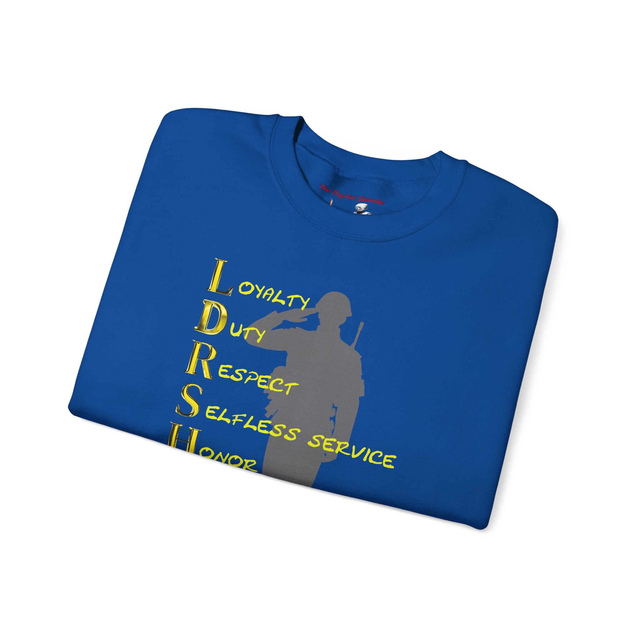Leadership Military Salute Crewneck Sweatshirt — LDRSHIP Values Design