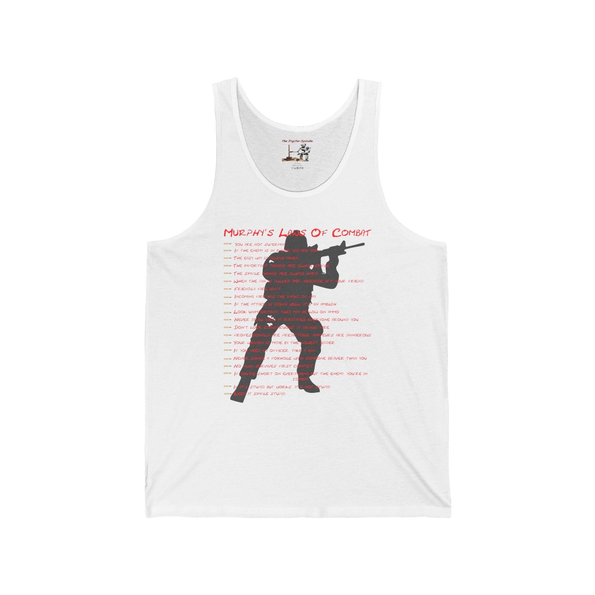 Murphy's Laws Of Combat Tank Top — "Murphy's Laws" Silhouette Vest