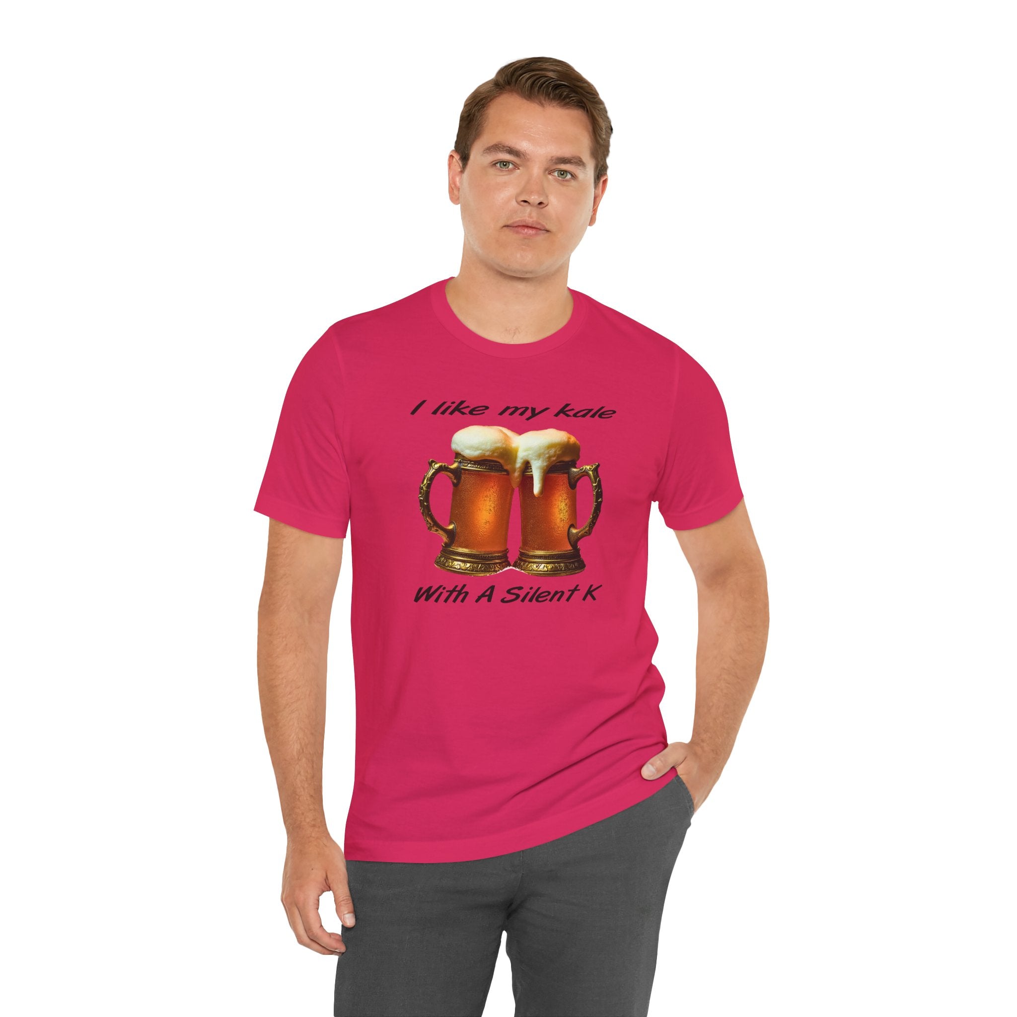 “I Like My Kale With A Silent K” Funny Beer Graphic Tee