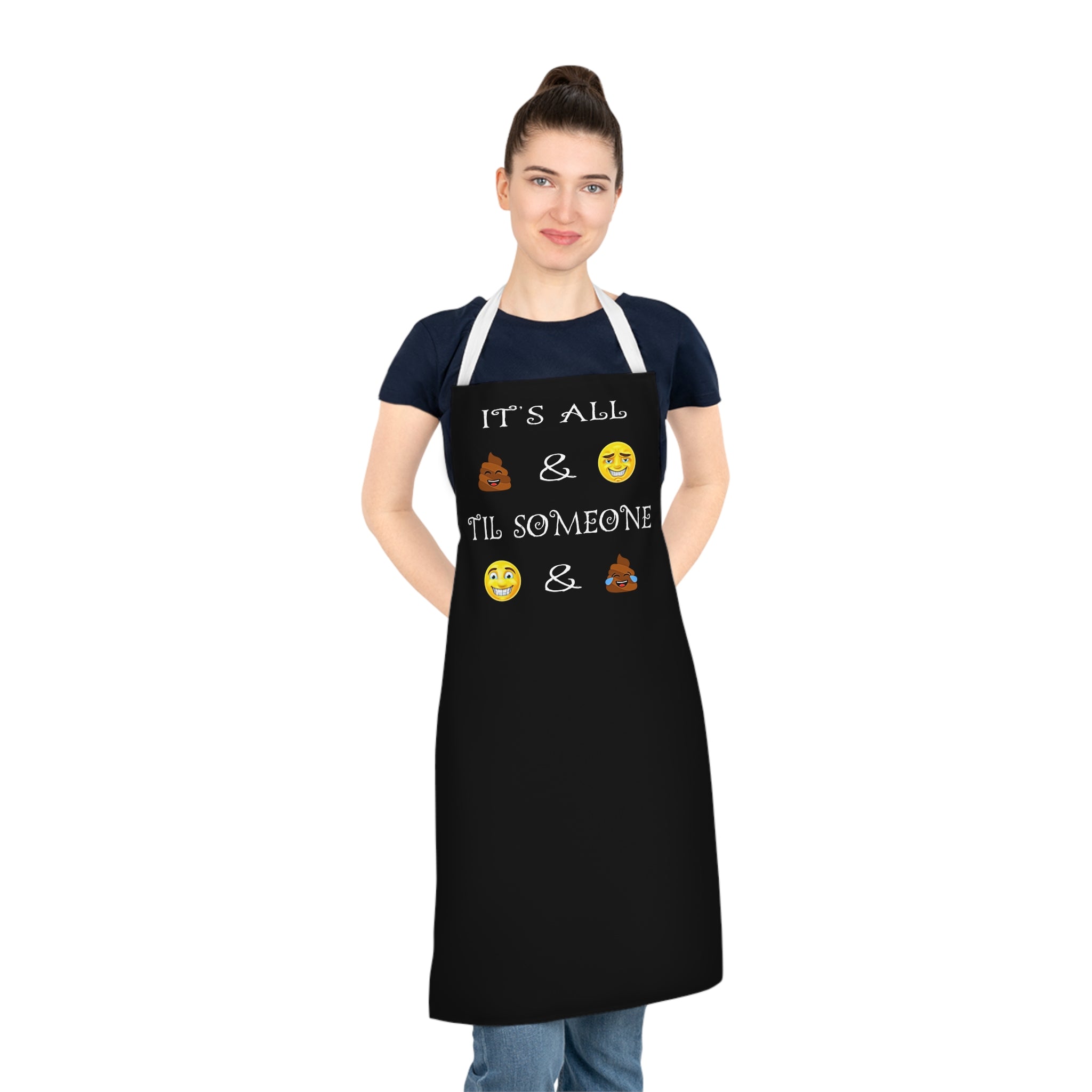 Funny Emoji Apron | Funny Emoji Poop Face Cooking Apron