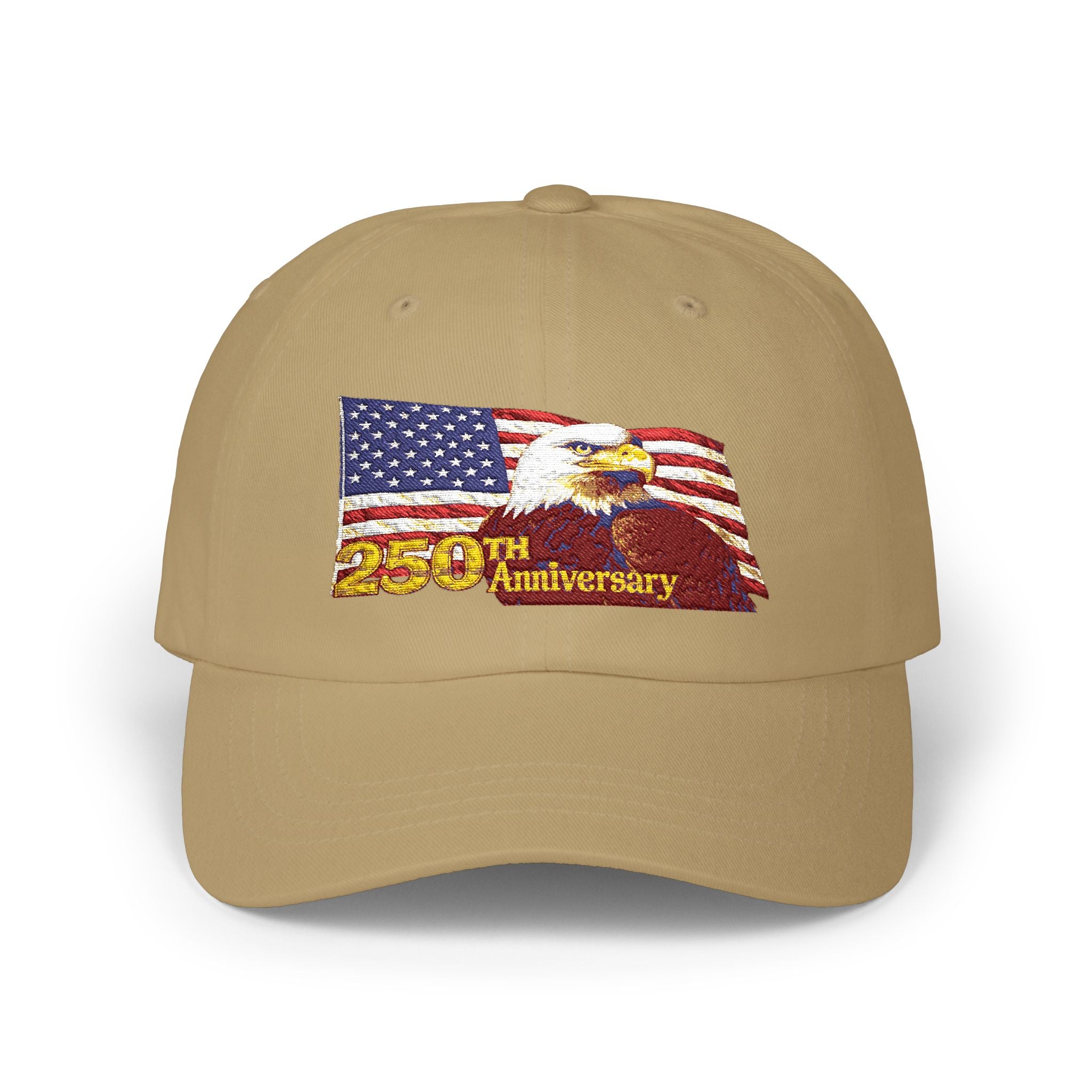 250th Anniversary American Flag Dad Cap — Patriotic Historic Commemorative Hat