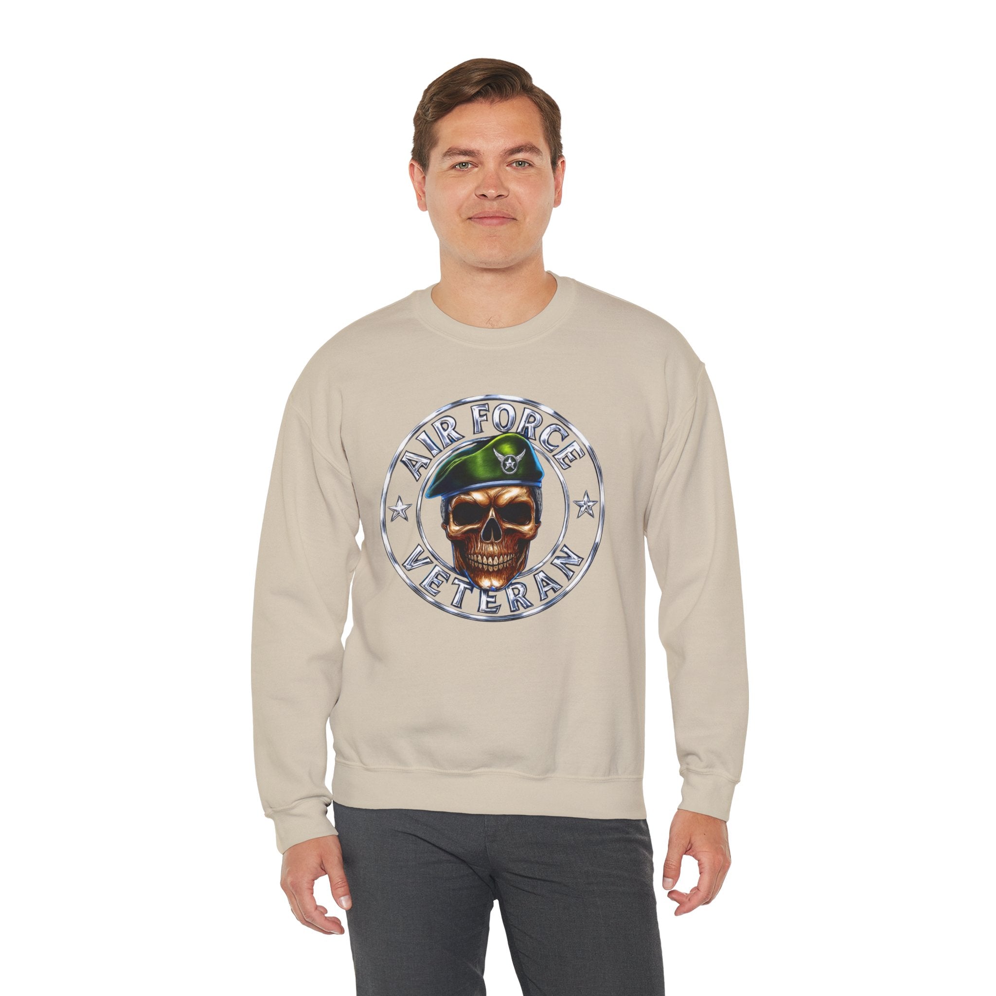 Air Force Veteran Skull Crewneck Sweatshirt