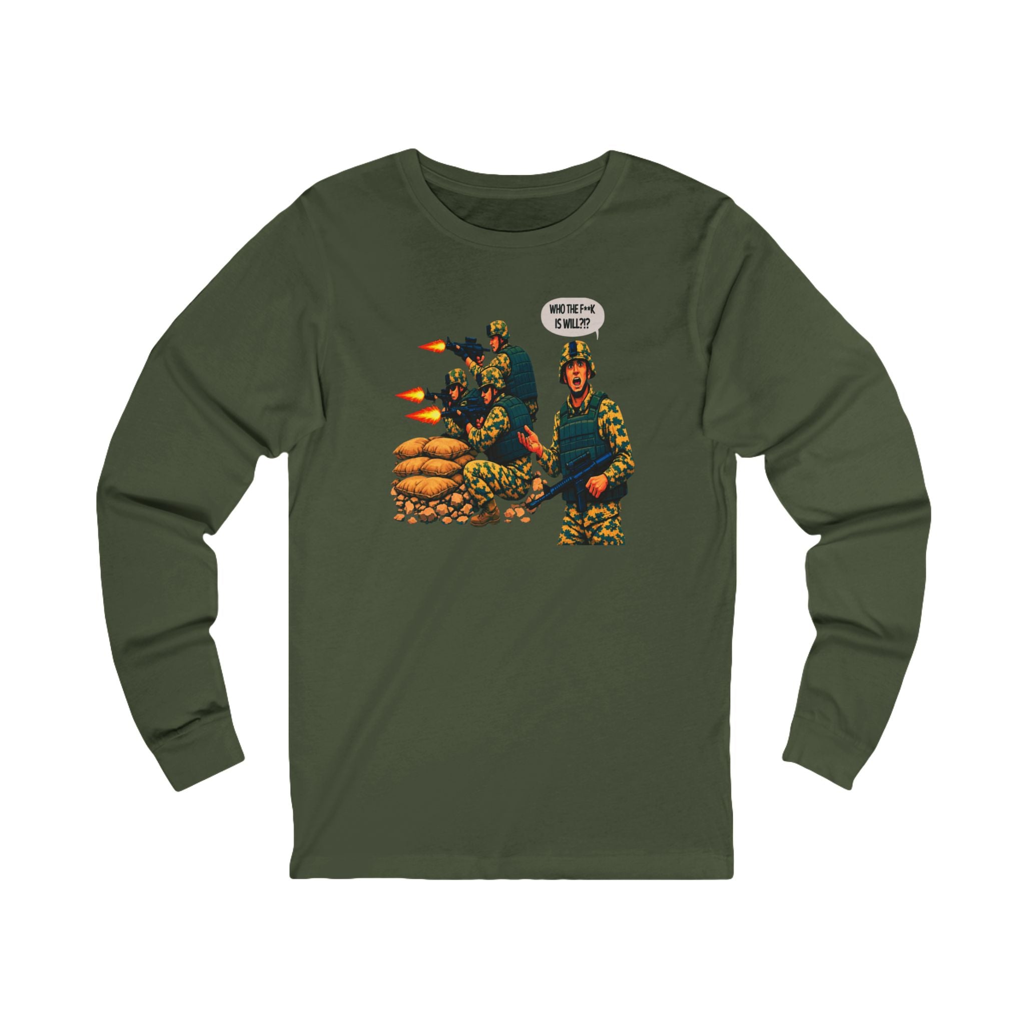 'Who The F**K Is Will?' Military Graphic Shirt