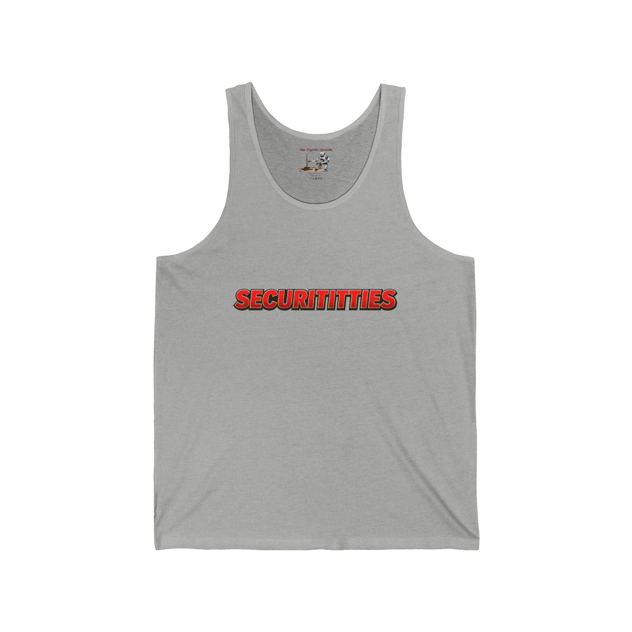 Securitititties Tank Top — Funny Bold Logo Graphic Tank for Party & Pride