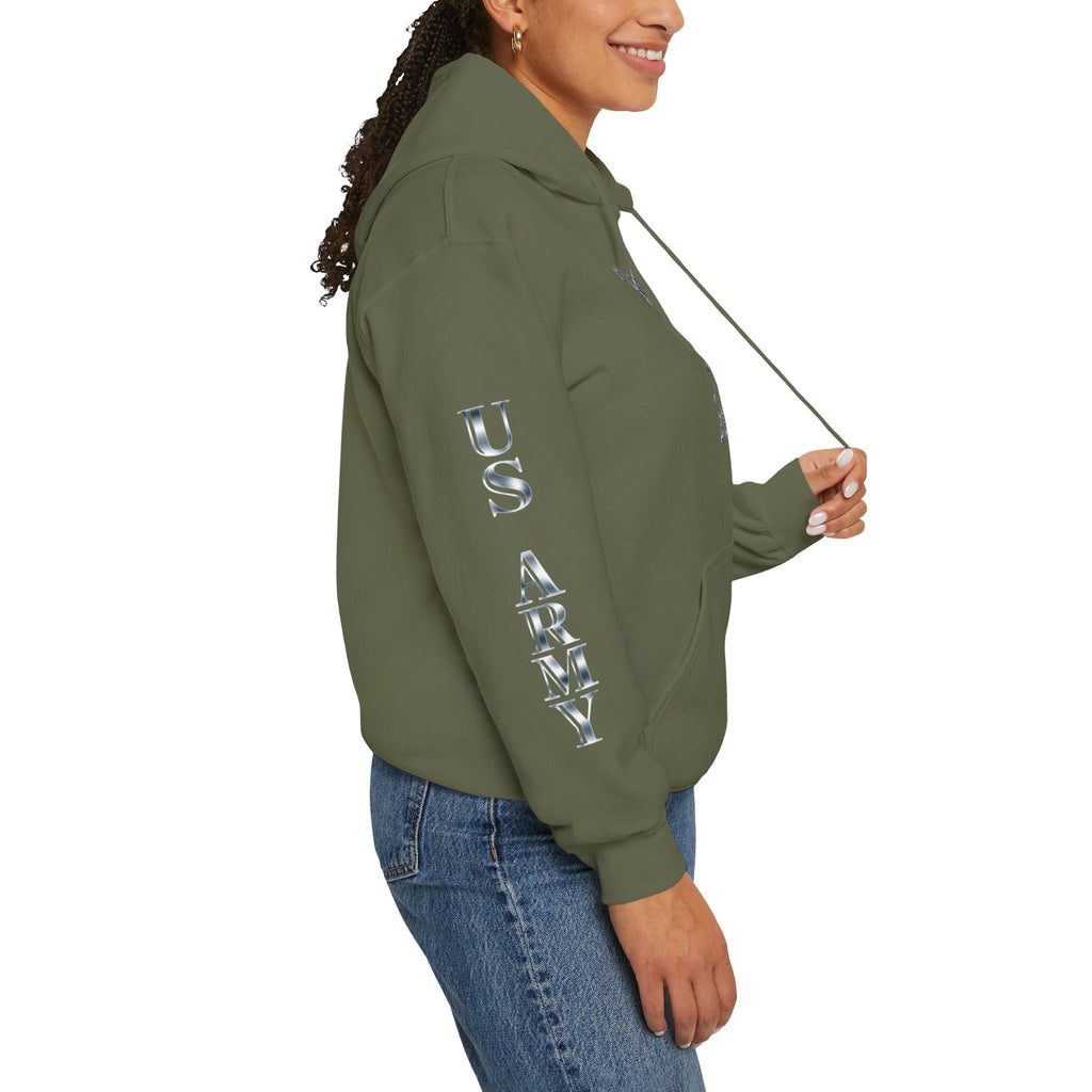 US Army Veteran Crest Hoodie — Military Emblem Sweatshirt