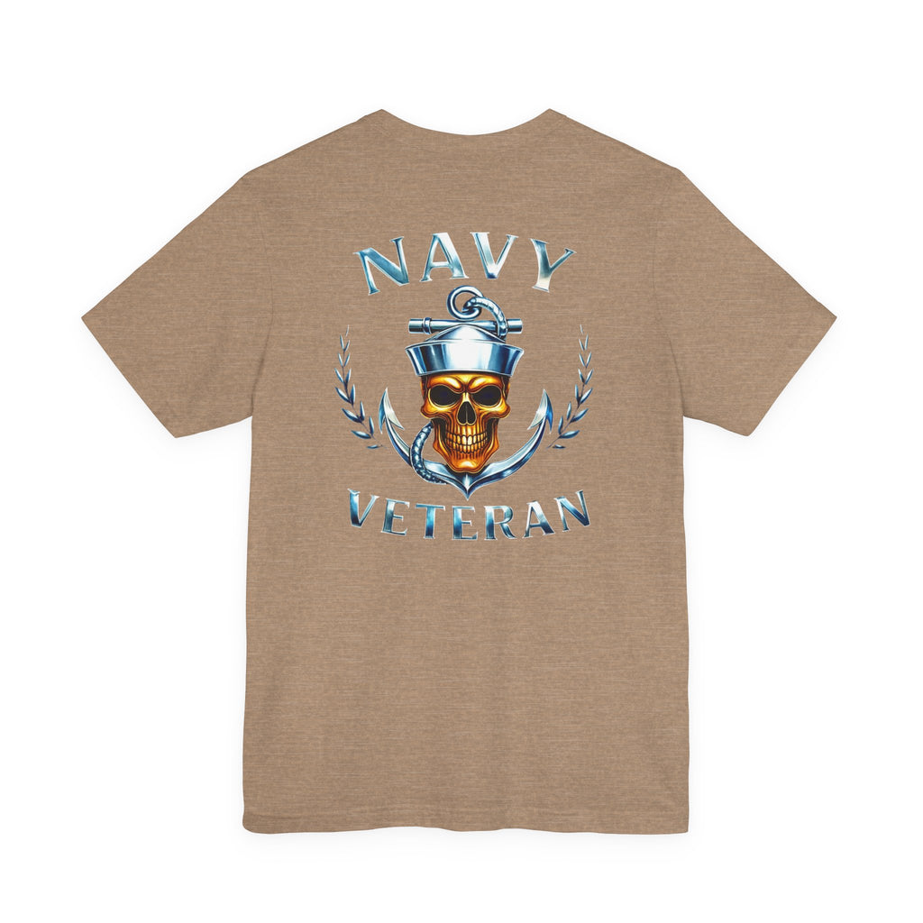 Navy Veteran T-Shirt — Anchor & Skull Military Tribute Tee