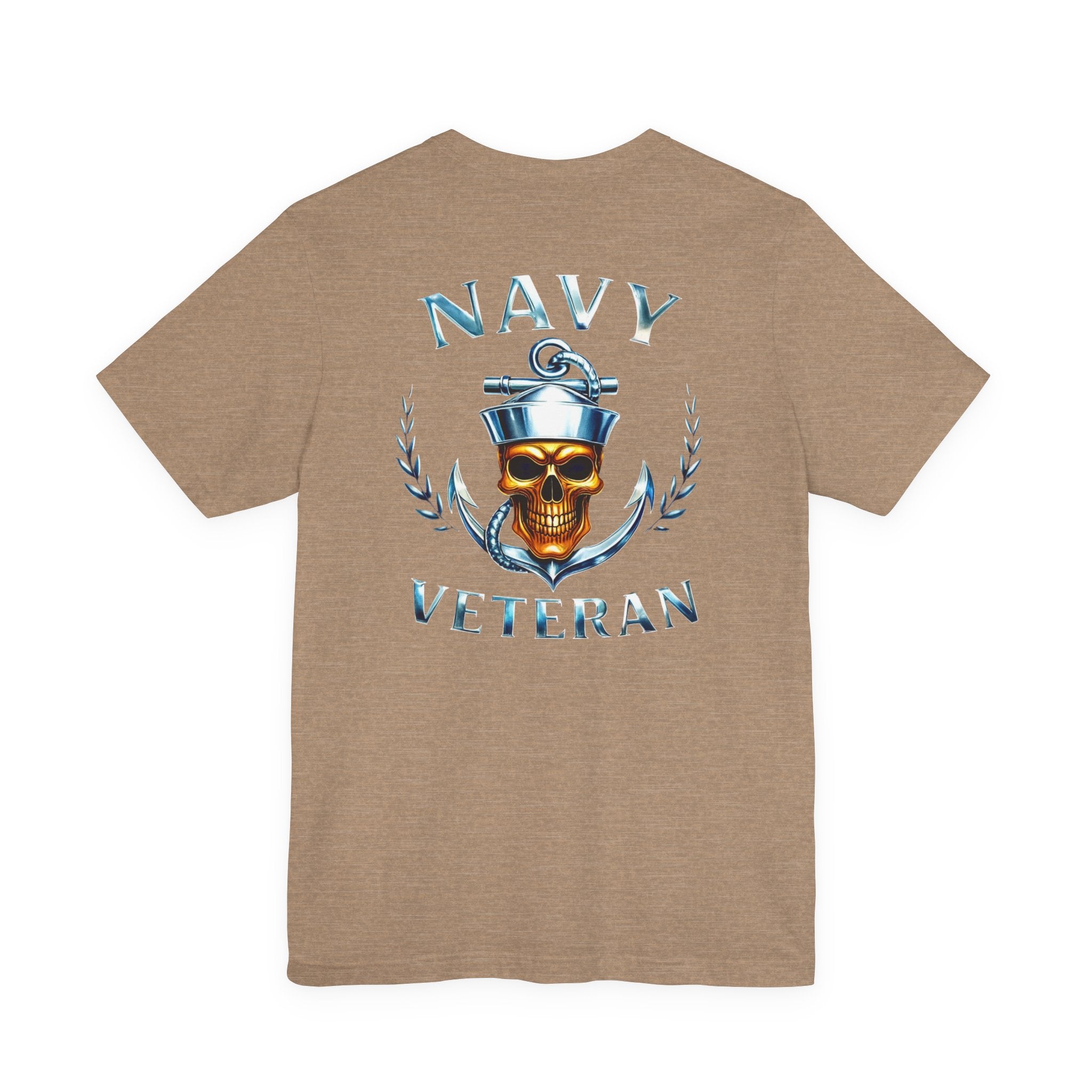 Navy Veteran T-Shirt — Anchor & Skull Military Tribute Tee