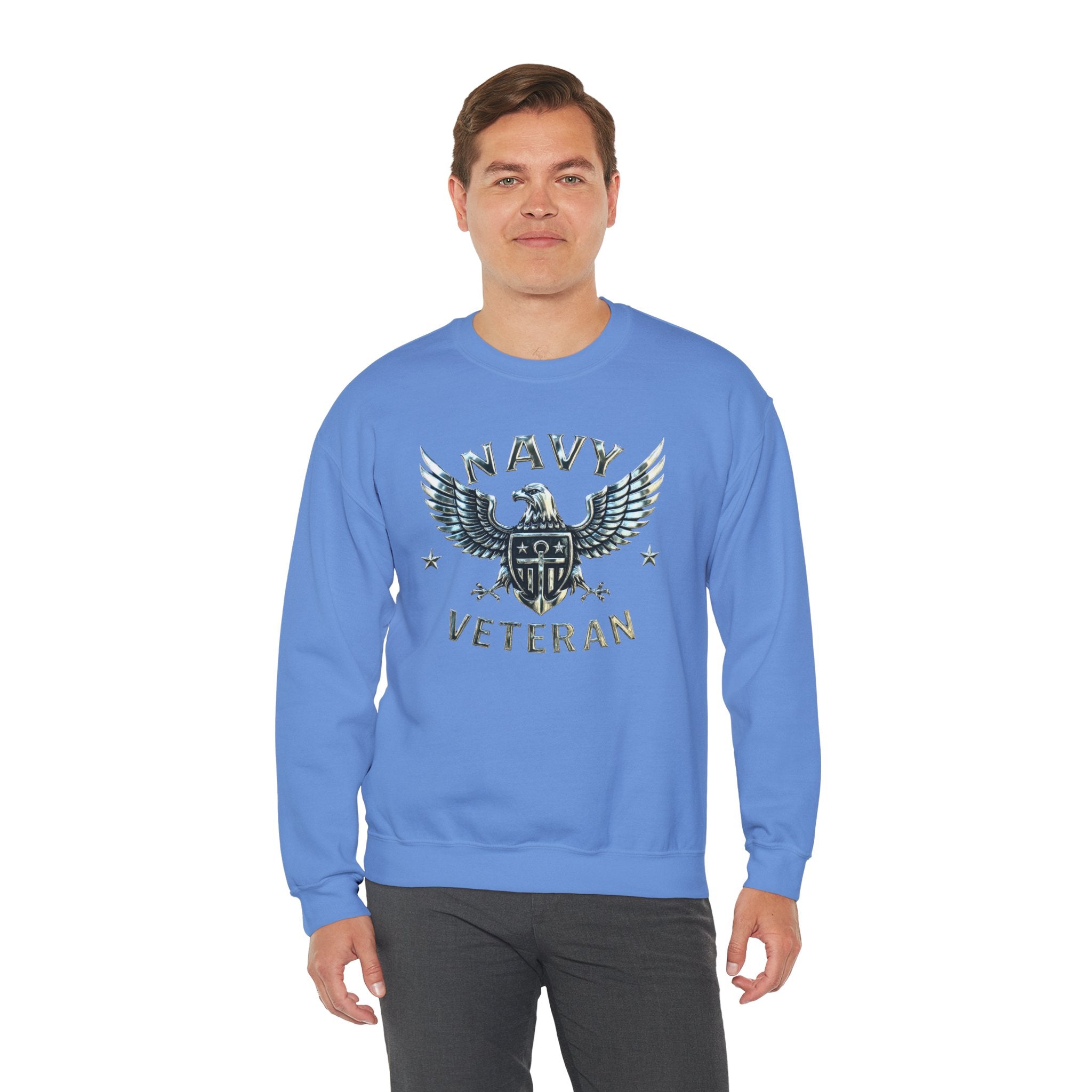 Navy Veteran Eagle Crewneck Sweatshirt