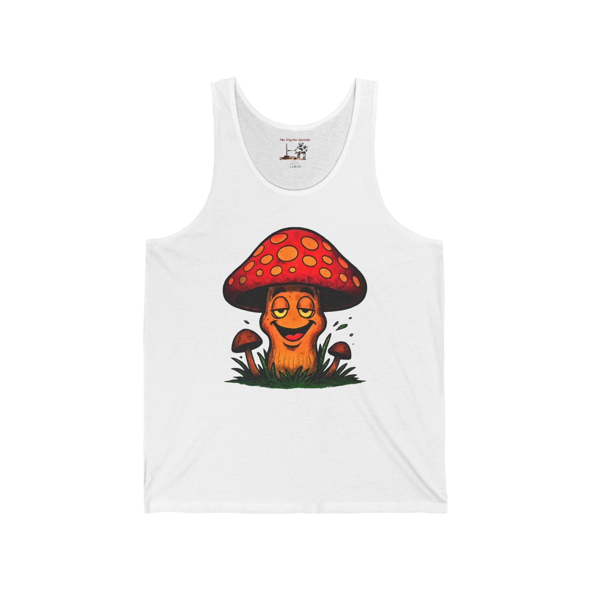 Happy Mushroom Tank Top — Cute Psychedelic Fungi Graphic Tank