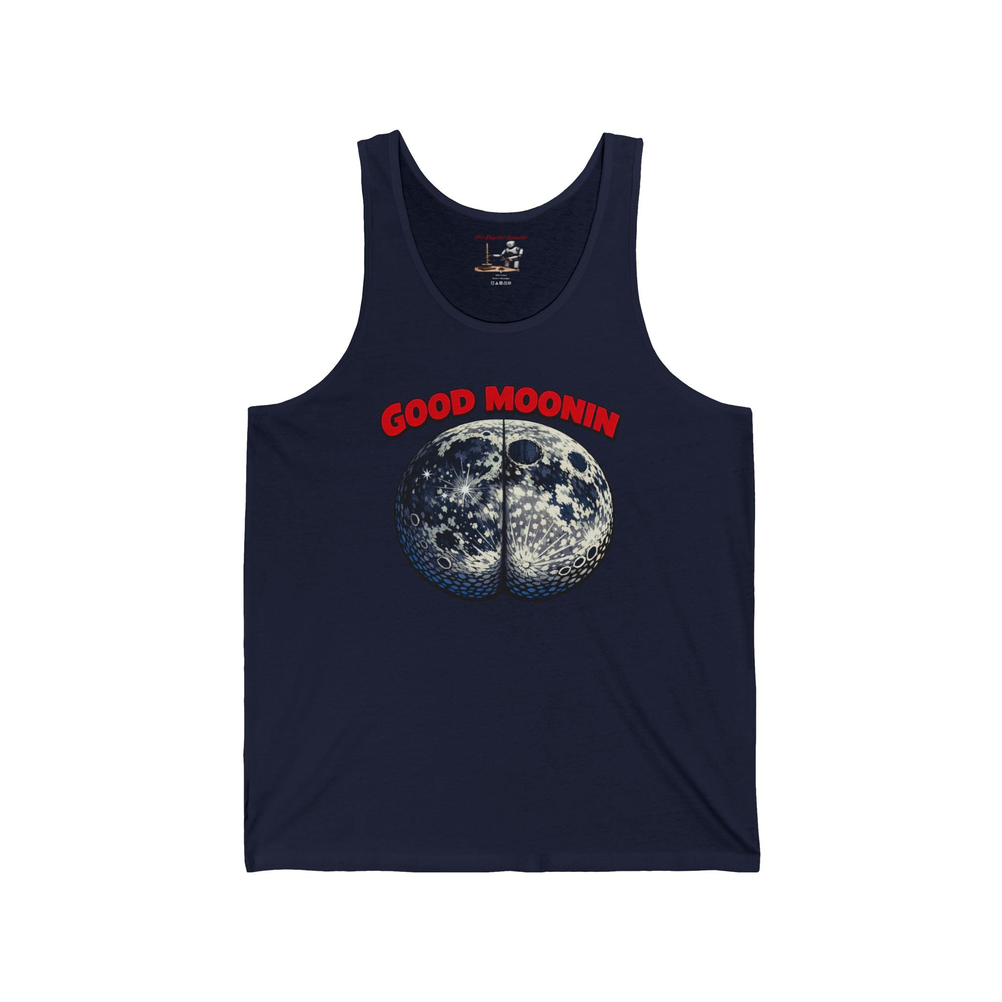 Good Moonin' Tank Top — Funny Retro Moon Graphic Sleeveless Shirt