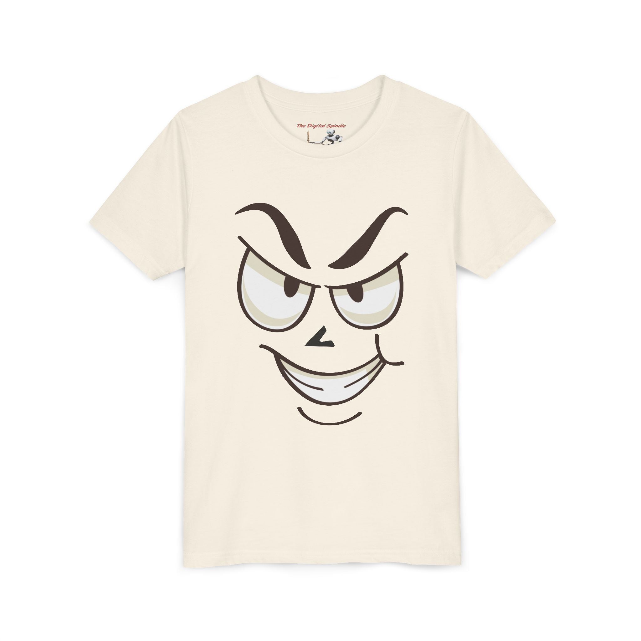 Mischievous Smirking Face Graphic Shirt (Funny Kids Tee)