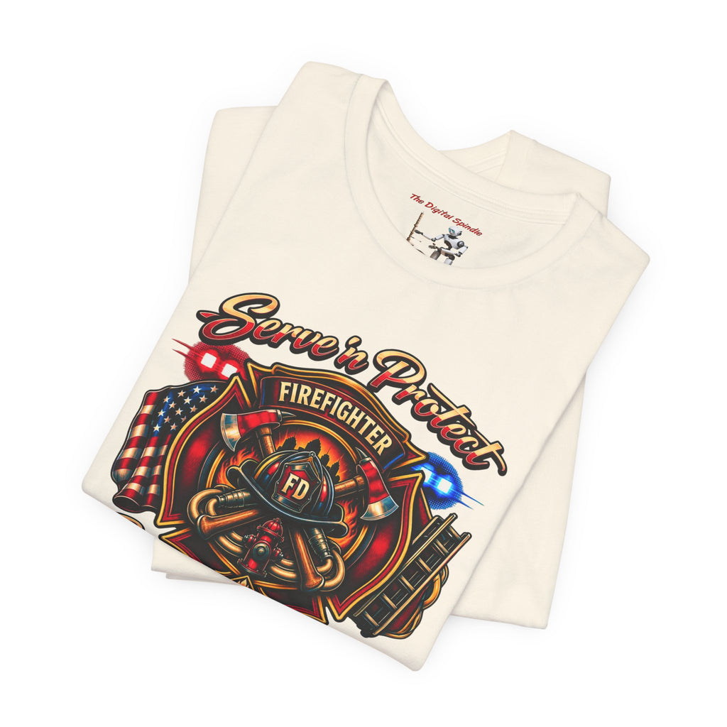 Firefighter “Service & Protect, Courage in Action” Graphic Tee