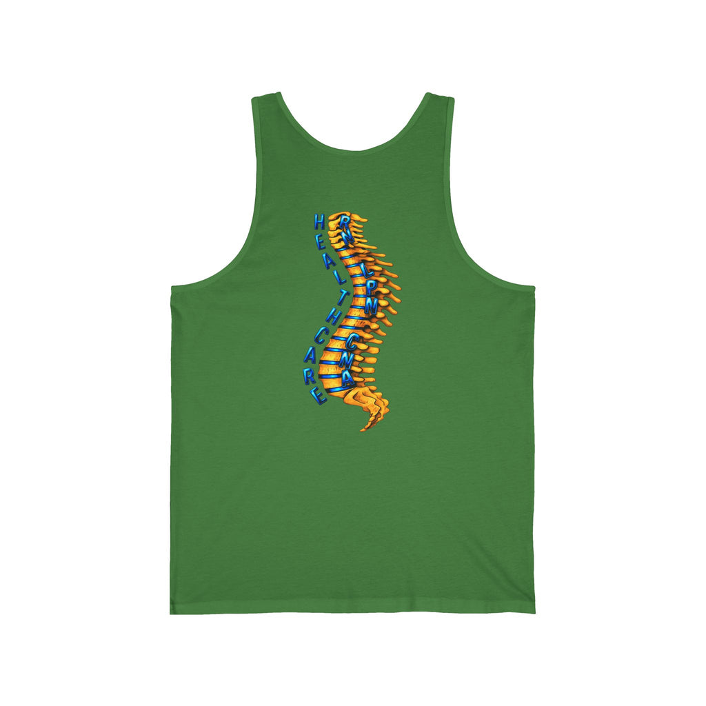 Front & Back Healthcare Spine Tank Top — Medical Staff Nurse Gift