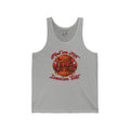 Firefighter Helmet Tank Top - "Find 'em Hot, Leave 'em Wet" Graphic