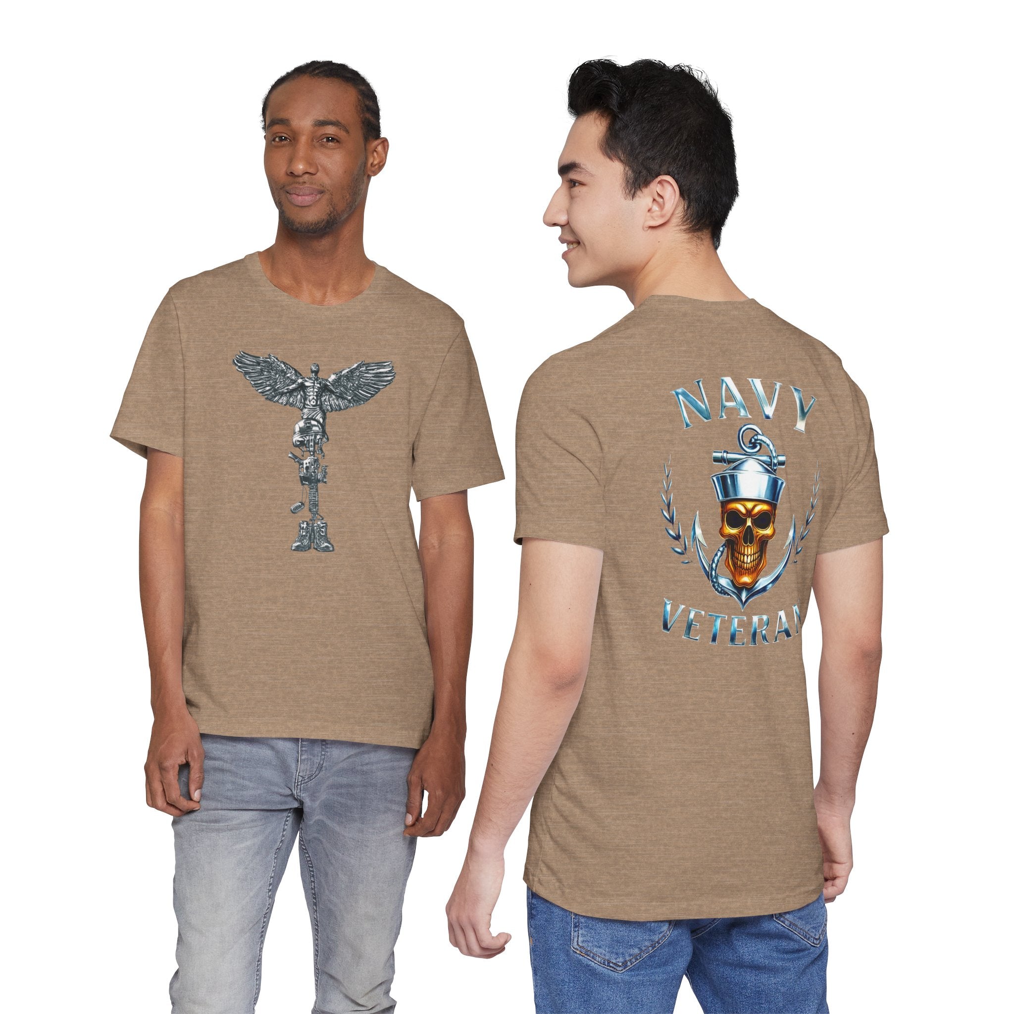 Navy Veteran T-Shirt — Anchor & Skull Military Tribute Tee