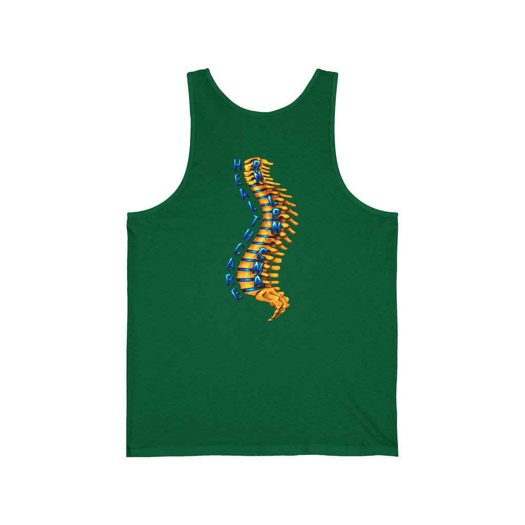 Front & Back Healthcare Spine Tank Top — Medical Staff Nurse Gift