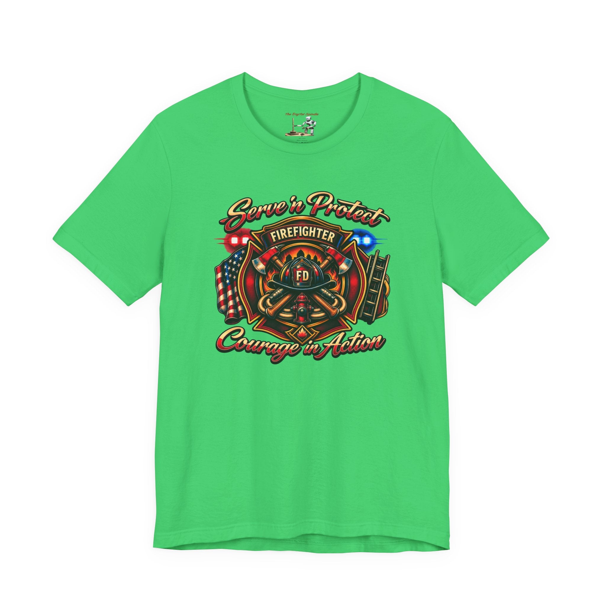 Firefighter “Service & Protect, Courage in Action” Graphic Tee
