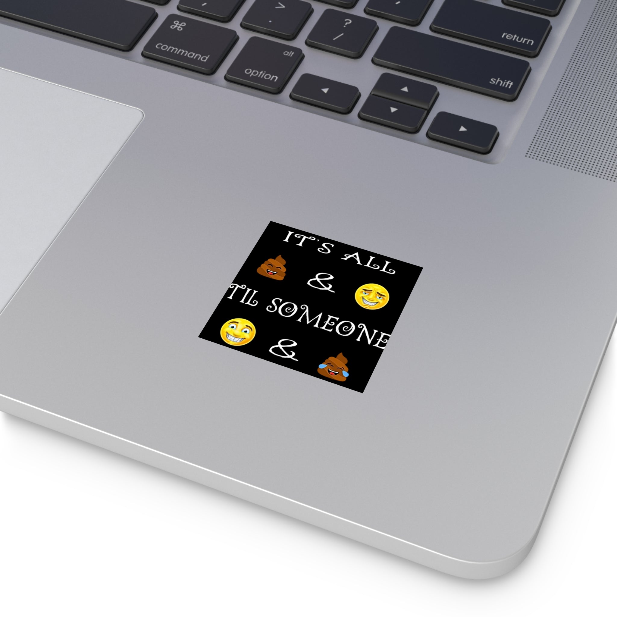 6" × 6" Funny Emoji Square Sticker Decal (Indoor/Outdoor)