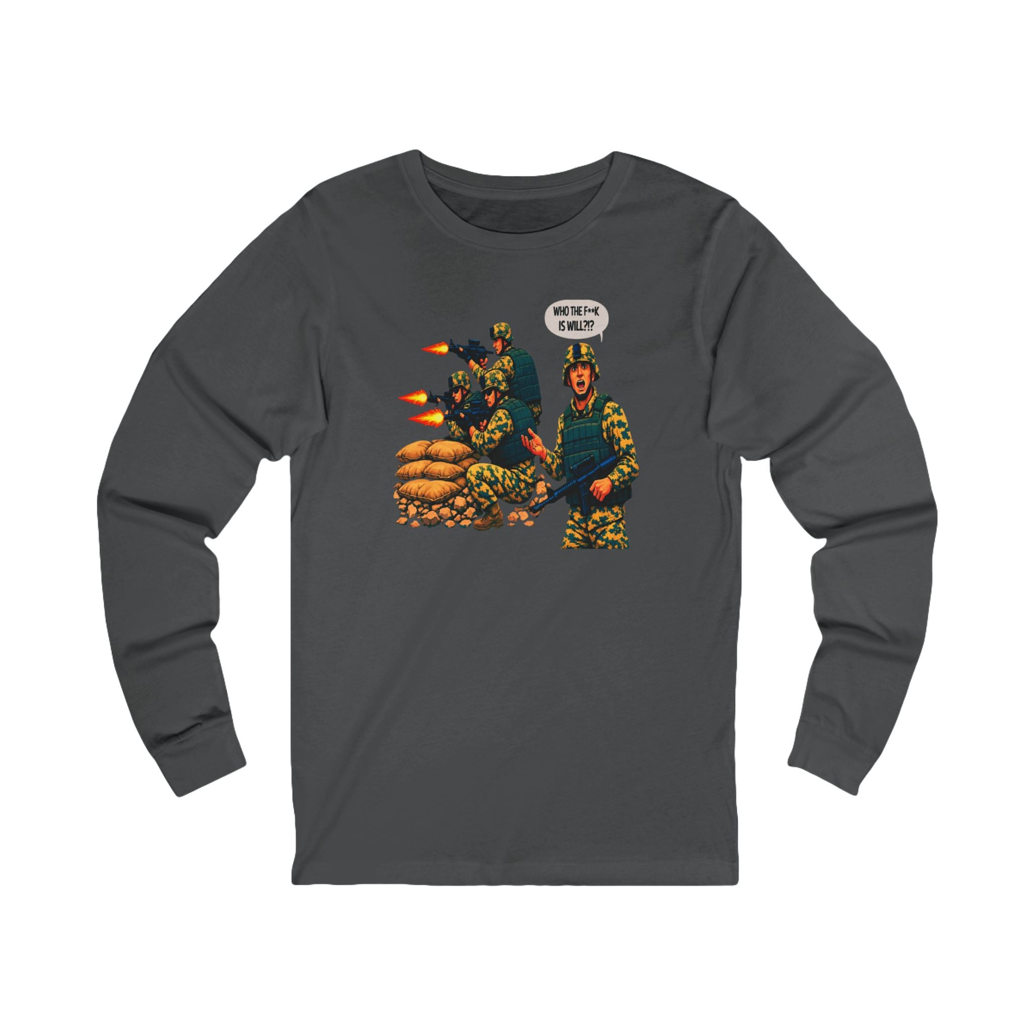 'Who The F**K Is Will?' Military Graphic Shirt
