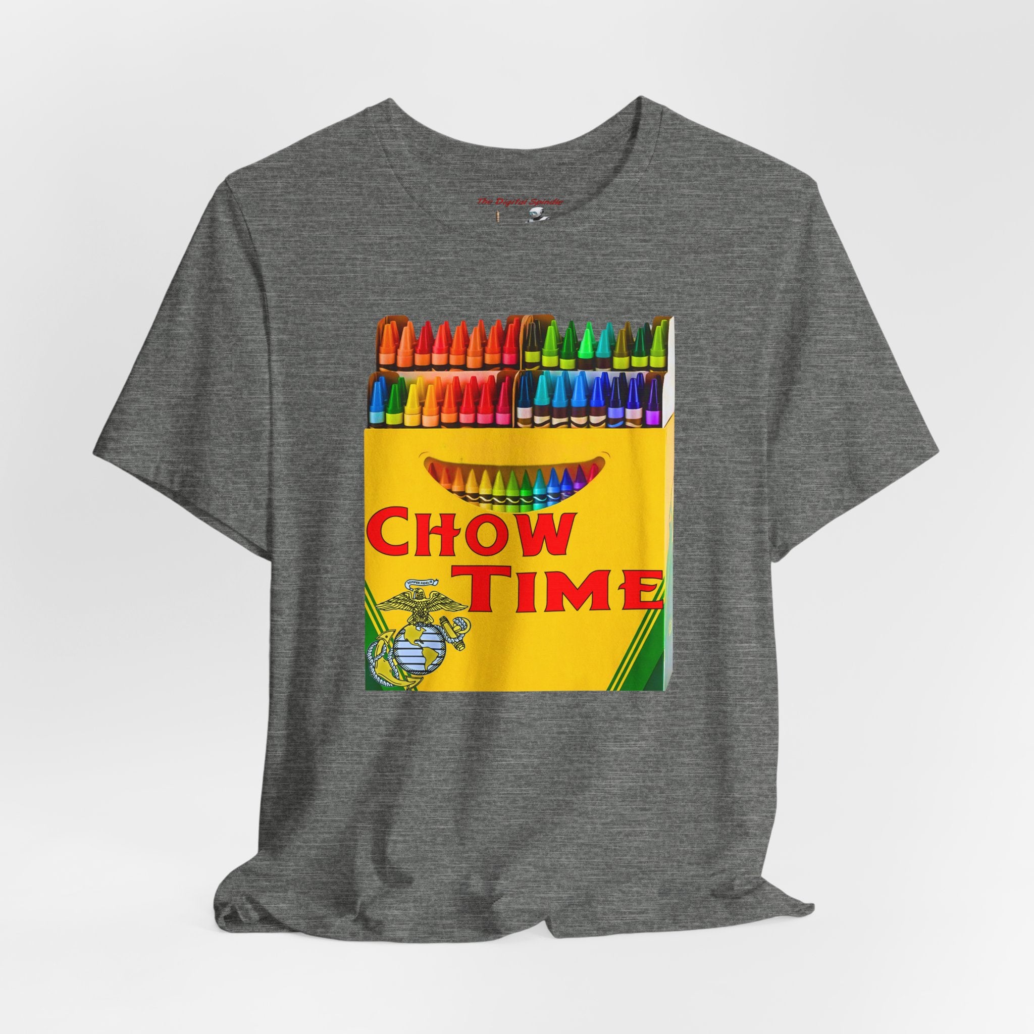 Crayon 'Chow Time' Graphic Tee — Colorful Retro Snack Box Design