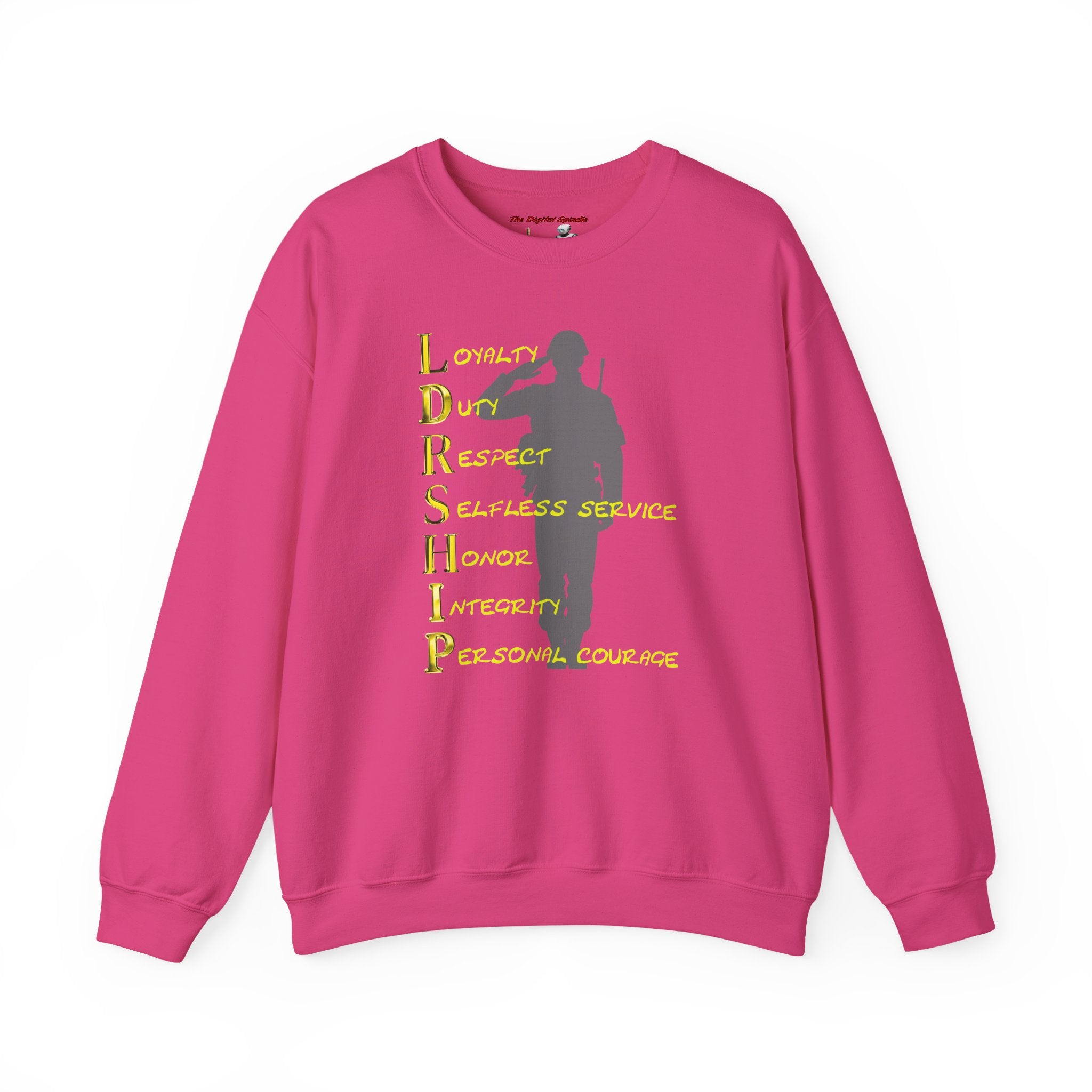 Leadership Military Salute Crewneck Sweatshirt — LDRSHIP Values Design